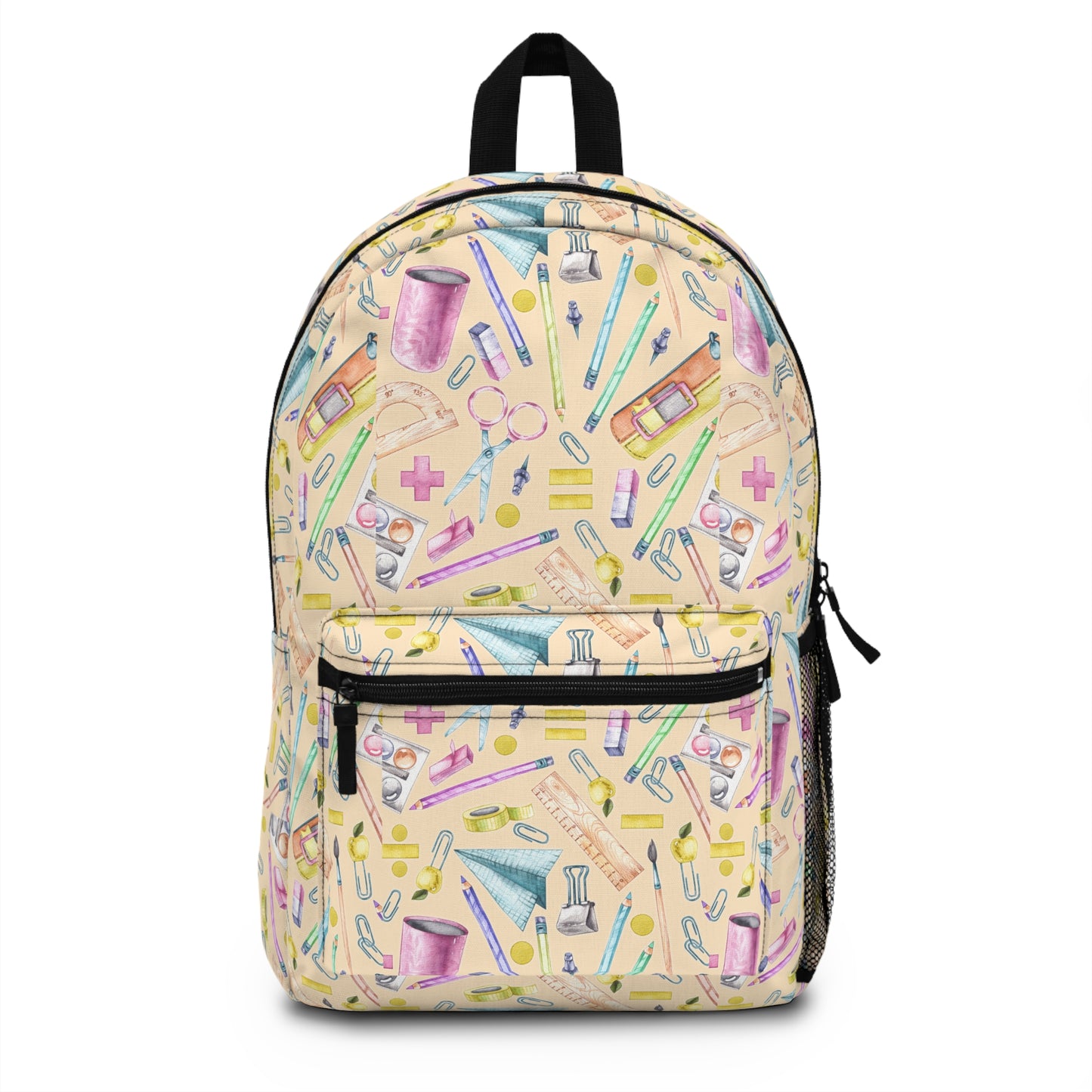 Back-to-School Supplies Print Backpack – Durable & Stylish Bookbag for Kids, Teens & Teachers