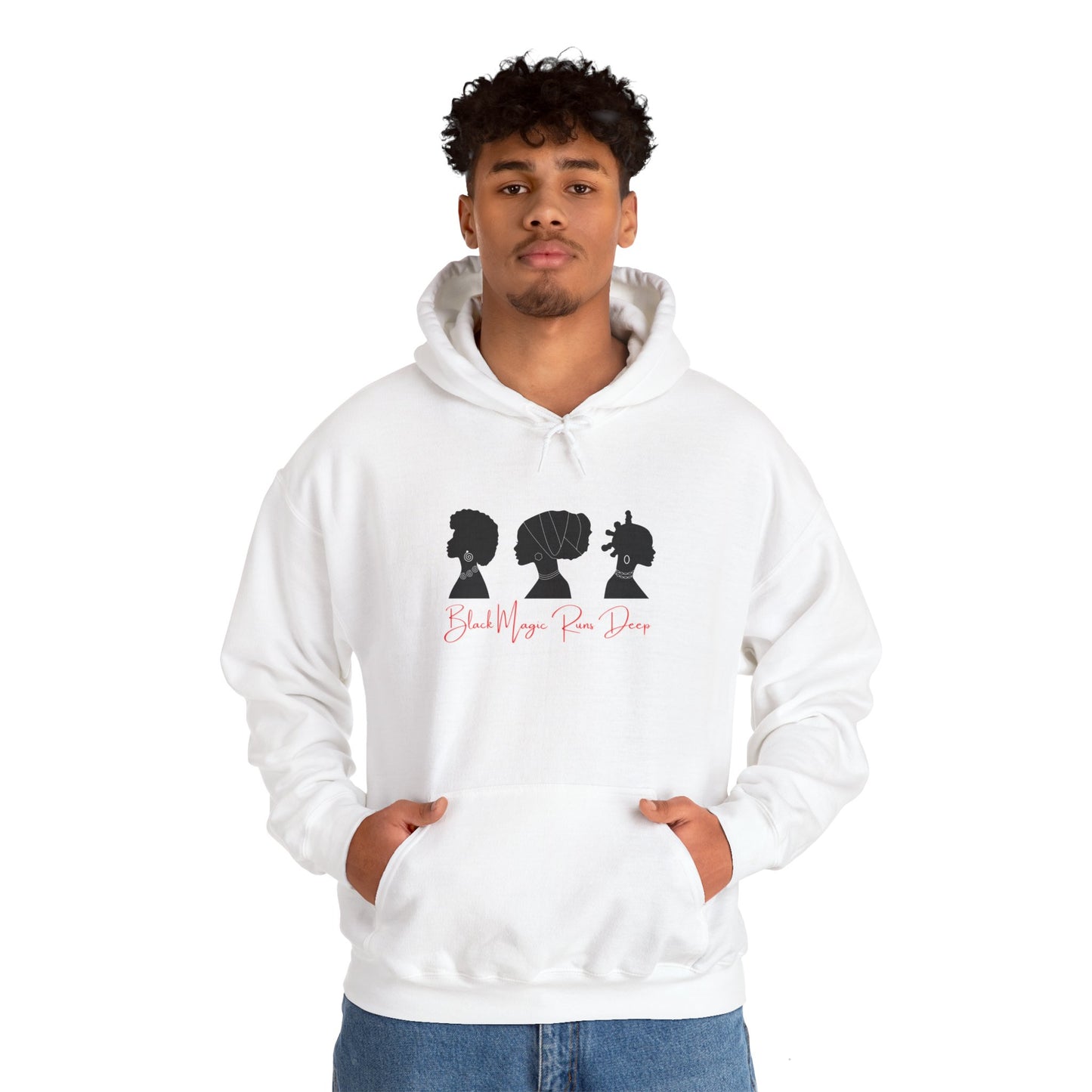 Black Magic Runs Deep Hoodie | Unisex Heavy Blend Sweatshirt | Empowerment Apparel