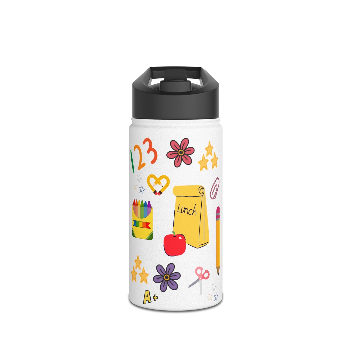 Back-to-School Stainless Steel Water Bottle | BPA-Free Insulated Kids & Teacher Gift | Keeps Drinks Hot & Cold | 12oz 18oz 32oz