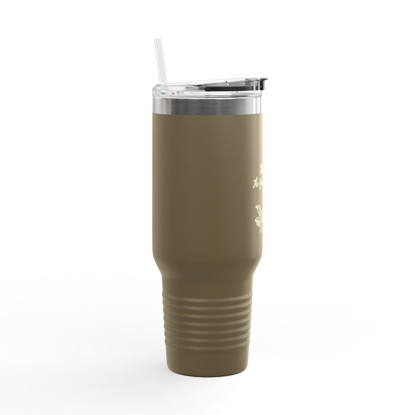 2025 Year of Strength Insulated Travel Mug Motivational Stainless-Stee Tumbler Hot and Cold Drinks 40oz Double Wall Thermos