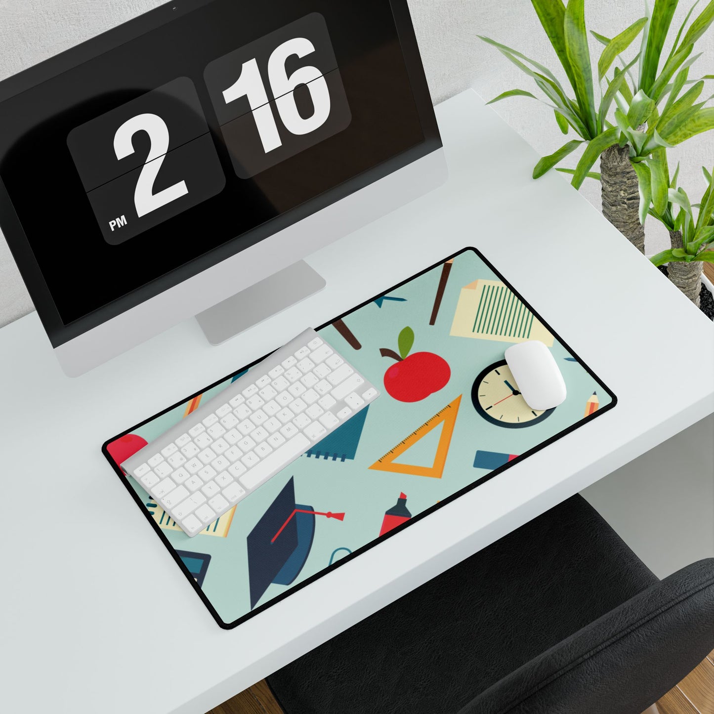 Back-to-School Desk Mat | Cute Teacher Desk Pad for Classroom or Home Office | Academic Desk Decor for Students & Professionals