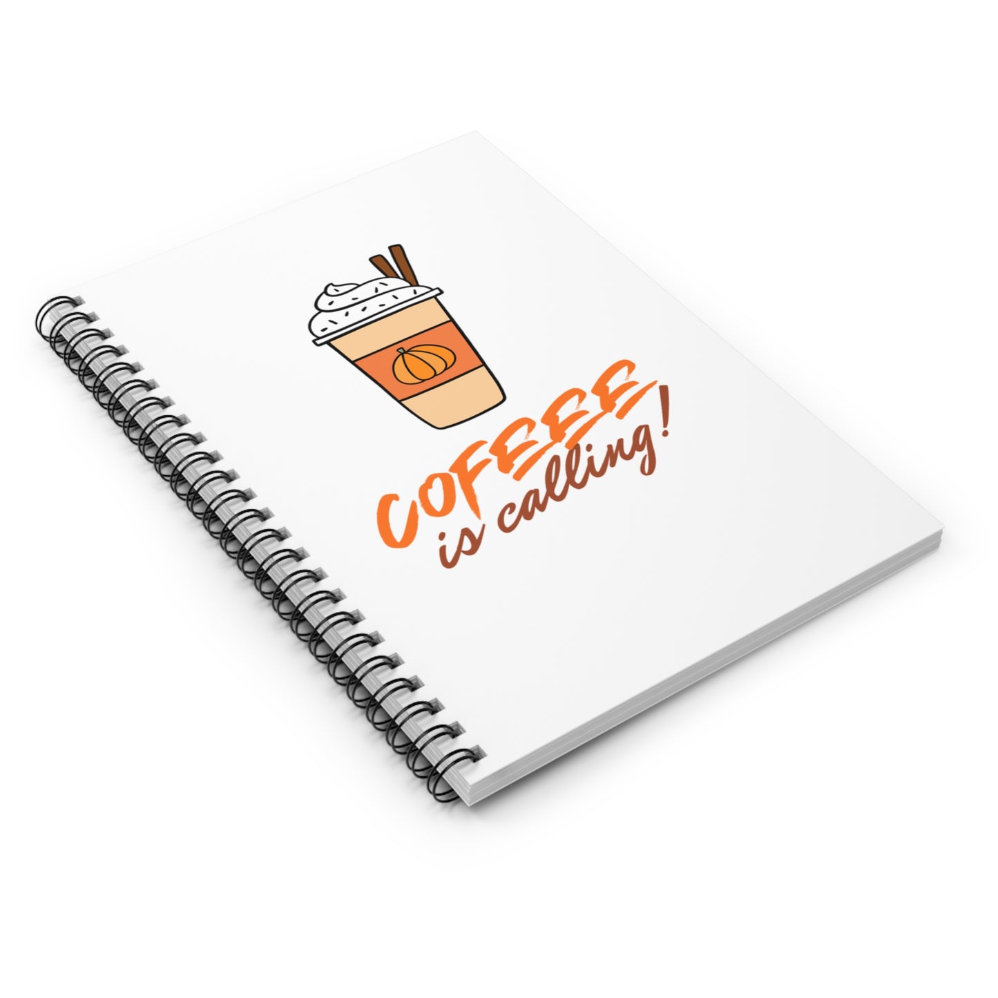 Coffee is Calling Spiral Notebook | Fun 6x8 Writing Journal for Coffee Lovers | Perfect Gift for Fall & Everyday Inspiration