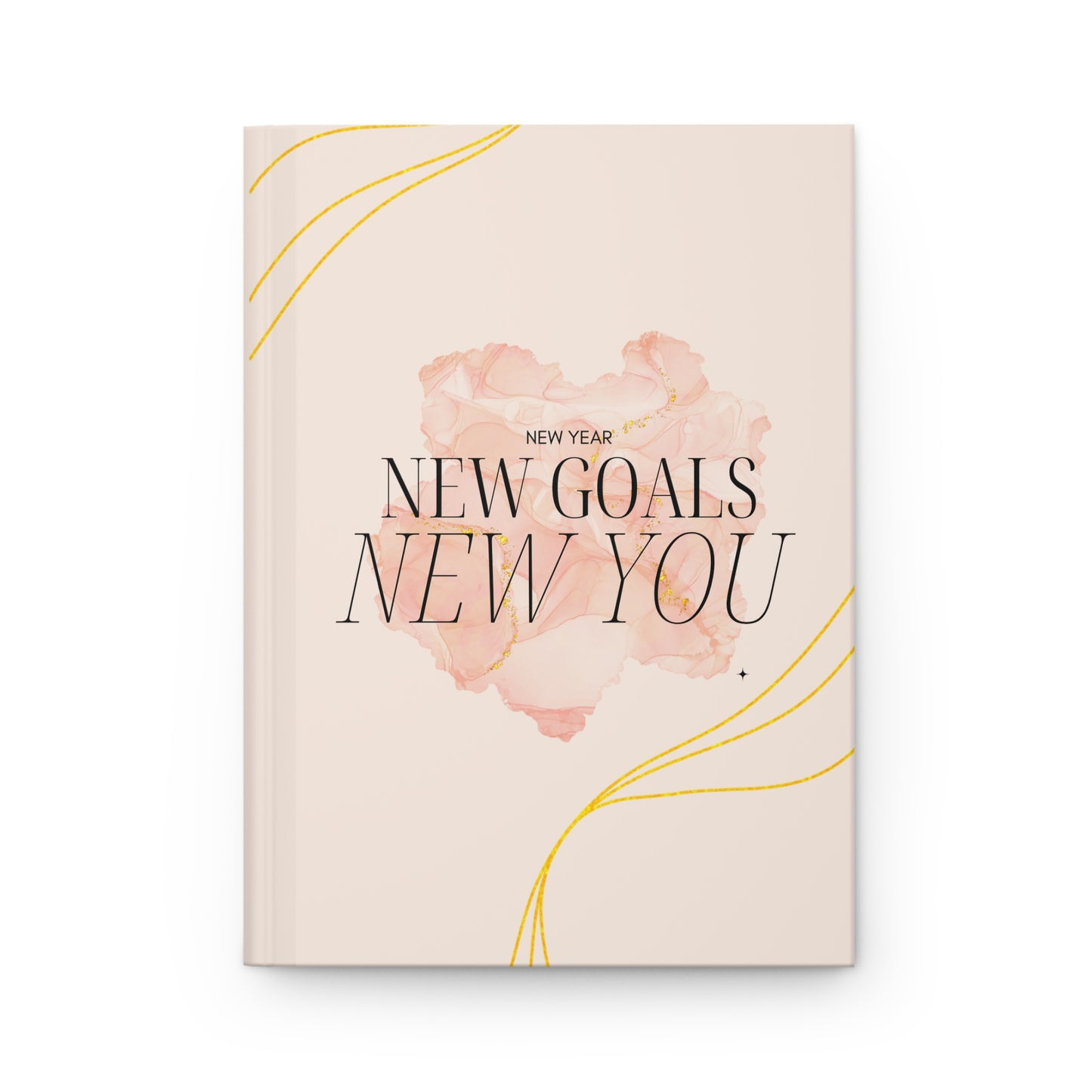New Goals New You Journal Matte Hardcover 150 Lined Pages Stylish 2025 Planner for Goal Setting and Motivation