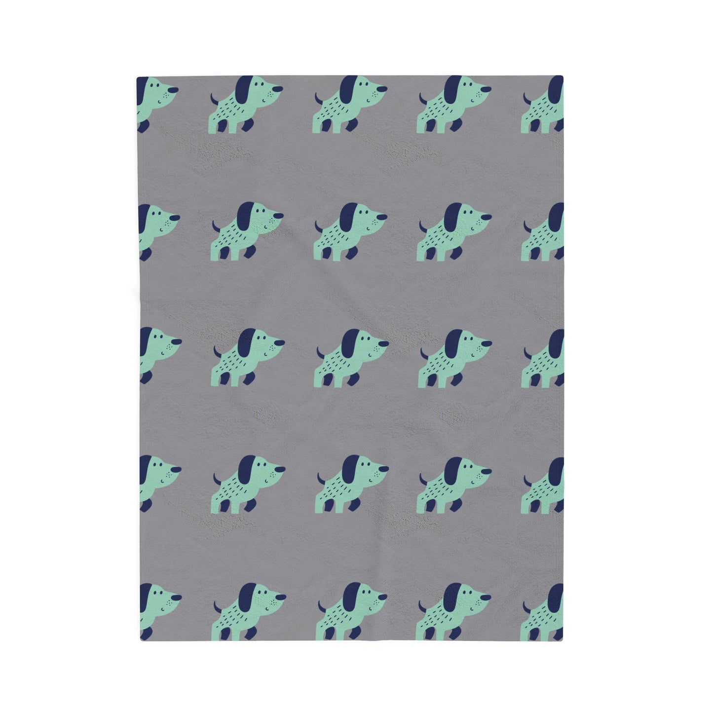 Dog Lover Throw Blanket – Cozy Plush Velveteen Blanket with Cute Puppy Pattern | 3 Sizes