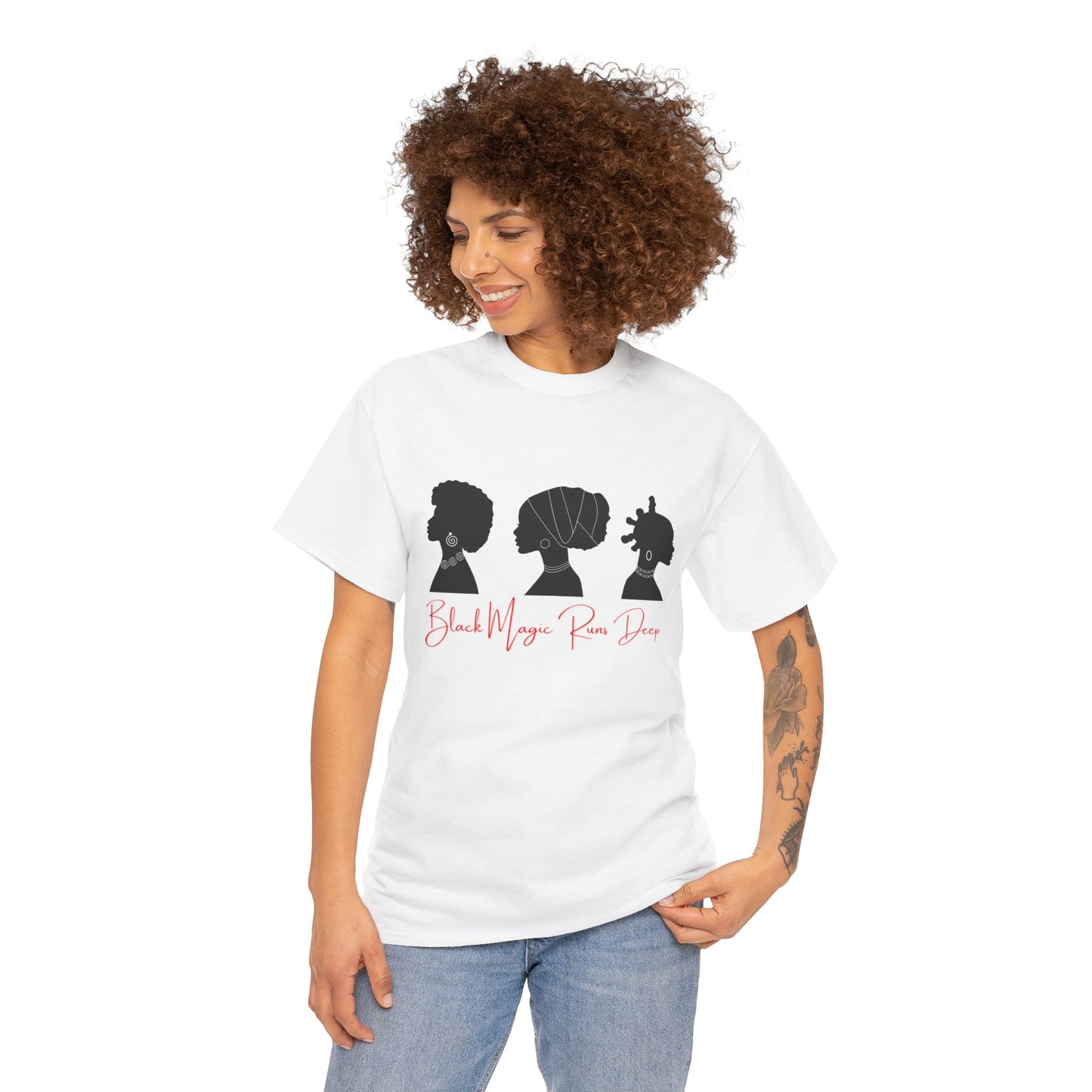 Black Magic Runs Deep Unisex Heavy Cotton T-Shirt | Empowerment Apparel