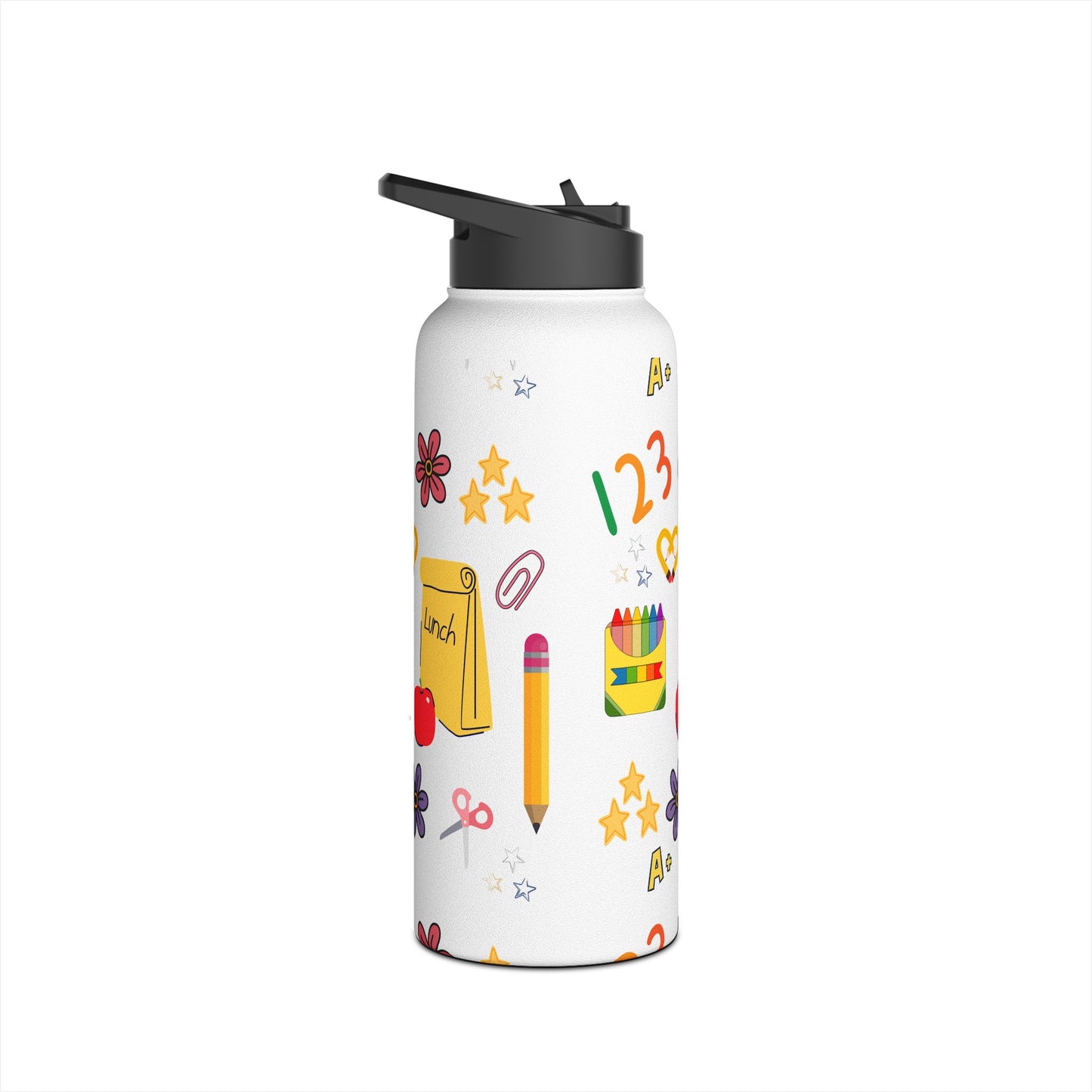 Back-to-School Stainless Steel Water Bottle | BPA-Free Insulated Kids & Teacher Gift | Keeps Drinks Hot & Cold | 12oz 18oz 32oz