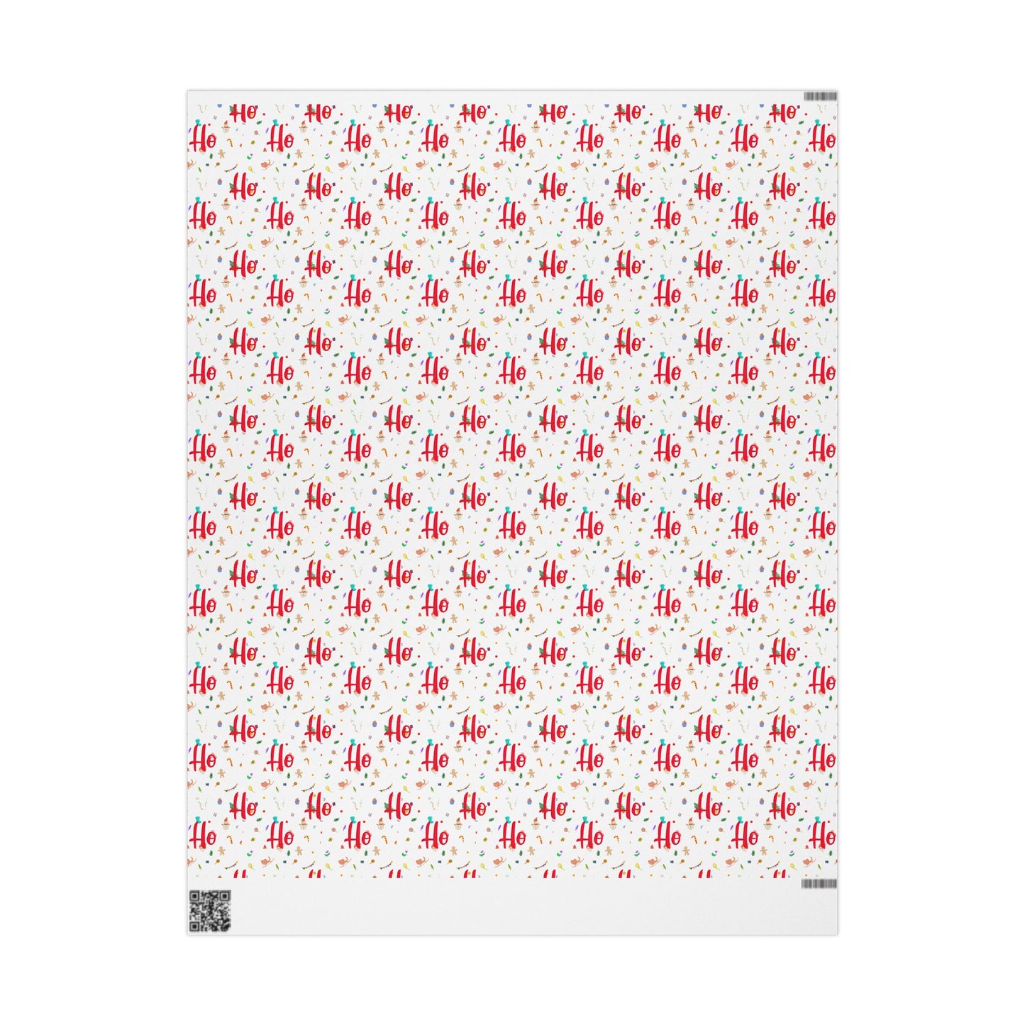 Ho Ho Ho Christmas Wrapping Paper : Festive Gift Wrap with Cute Holiday Icons, Perfect for Christmas Gifts & DIY Crafting