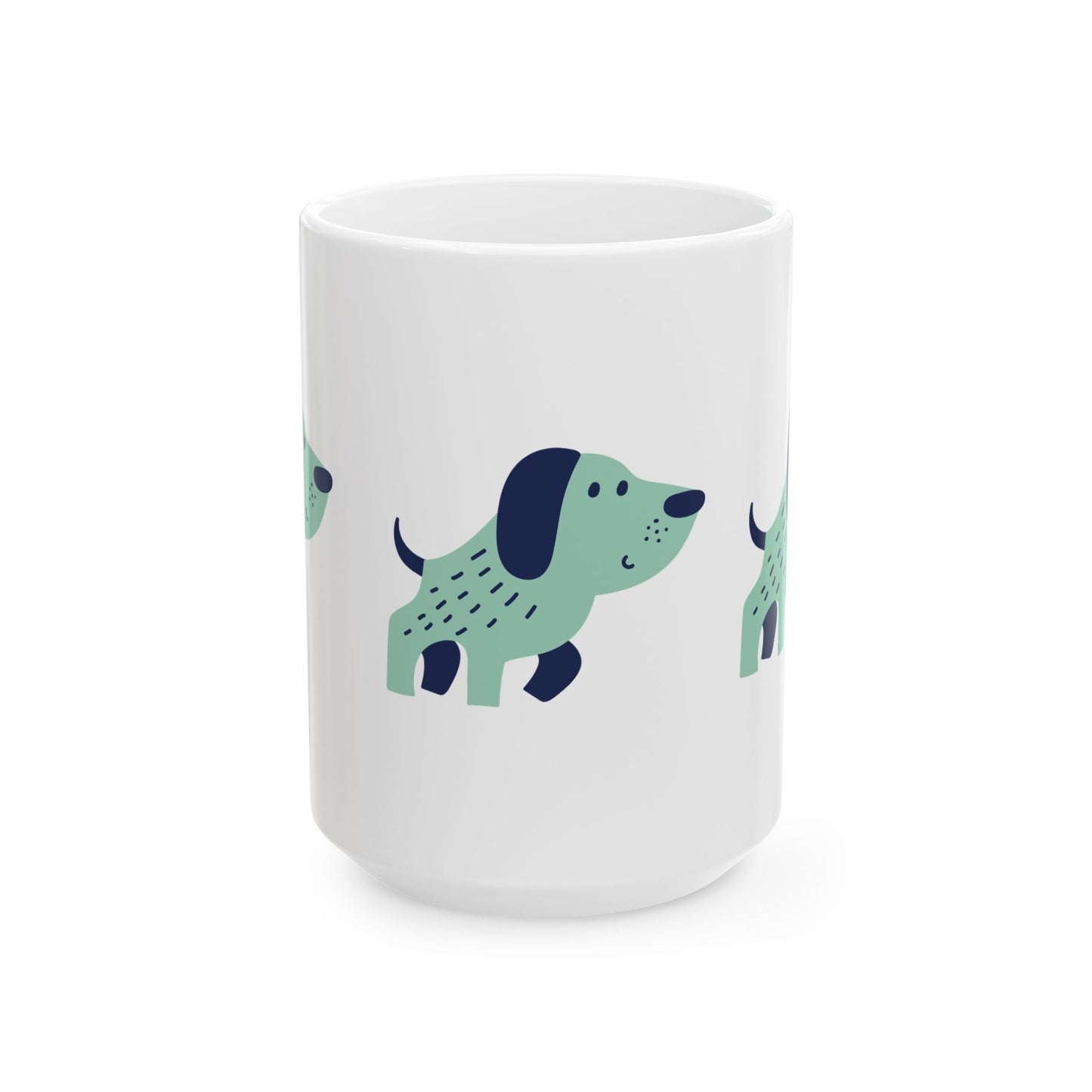 Dog Lover Coffee Mug – Cute Puppy Print Ceramic Cup for Dog Moms | 11oz & 15oz Sizes