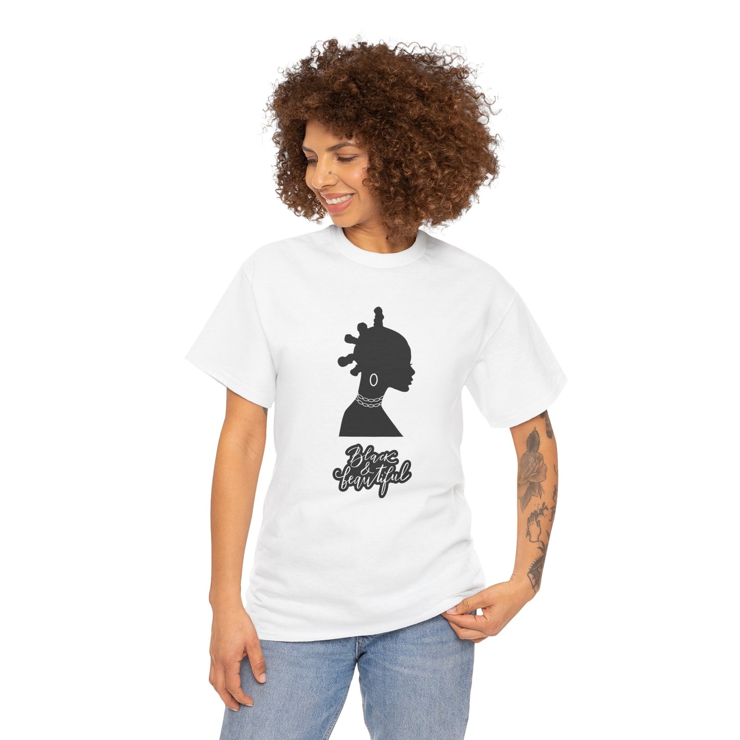 Black Beautiful Silhouette TShirt | Afrocentric Tee | Black History Month Shirt | Black-Owned Business Support | Melanin Magic Tee