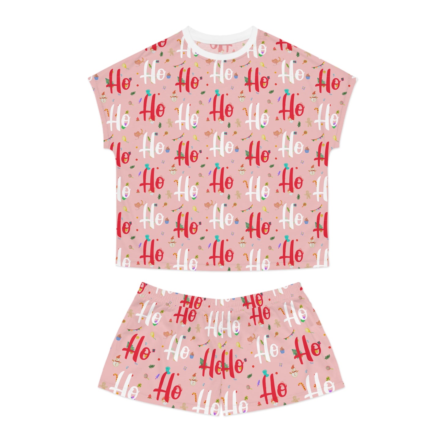 Ho Ho Ho Christmas Pajamas Set Womens Holiday Sleepwear Festive Loungewear Gift