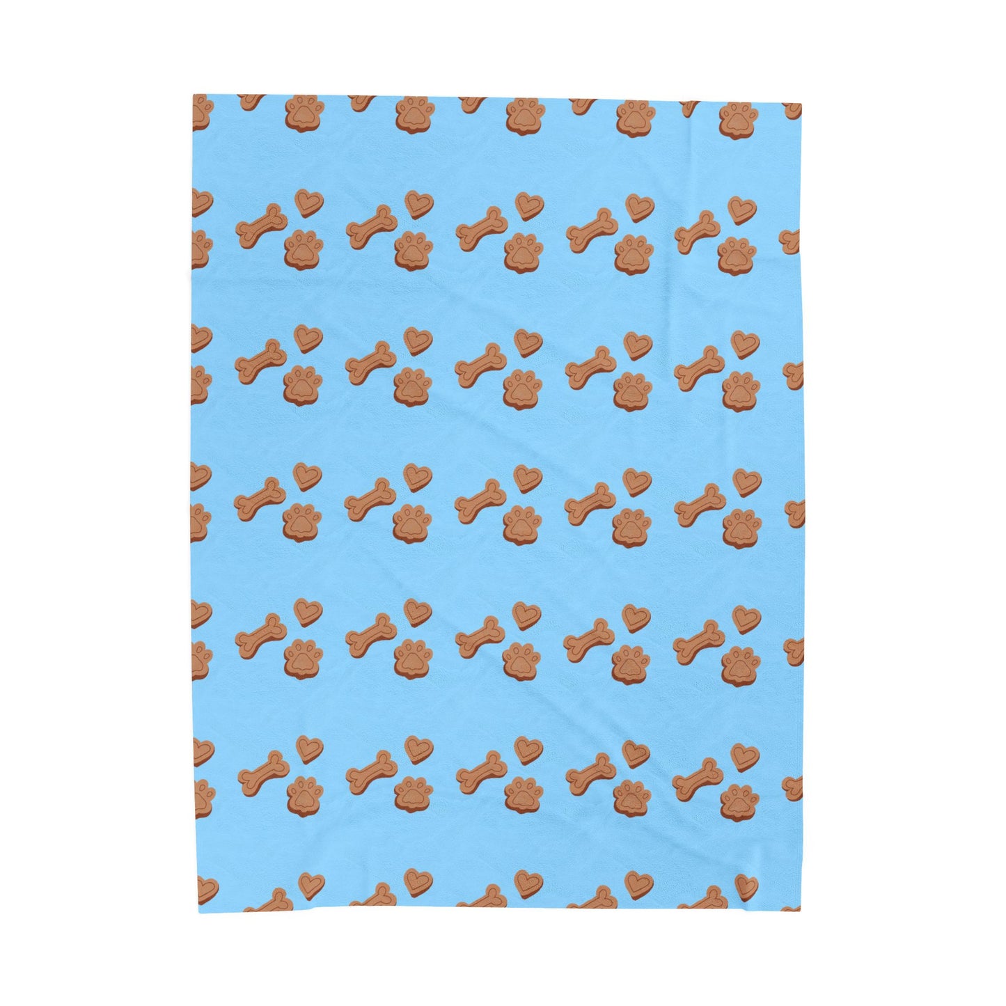 Dog Mom Must-Have: Plush Velveteen Blanket – Cute Bone & Paw Print in 3 Sizes