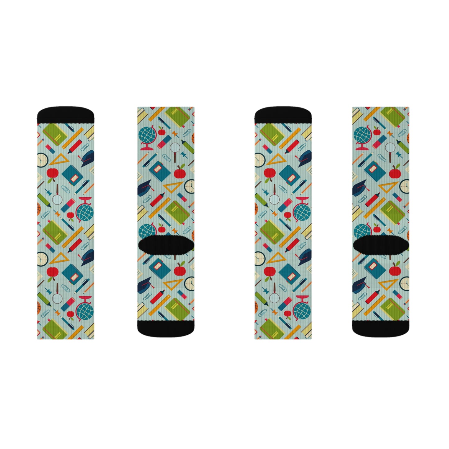 Back-to-School Pattern Socks – Unisex Crew Socks for Teachers, Students & Moms | Cute Gift for First Day of School