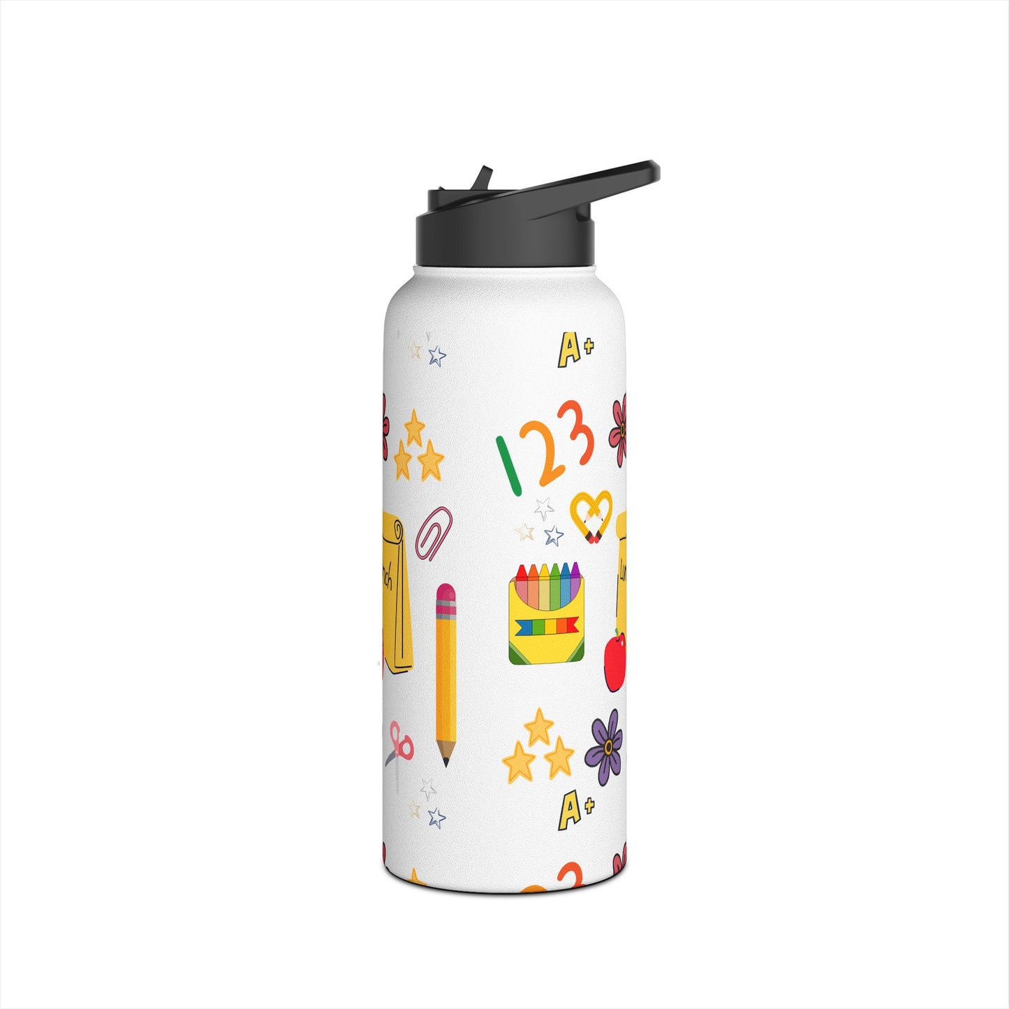 Back-to-School Stainless Steel Water Bottle | BPA-Free Insulated Kids & Teacher Gift | Keeps Drinks Hot & Cold | 12oz 18oz 32oz