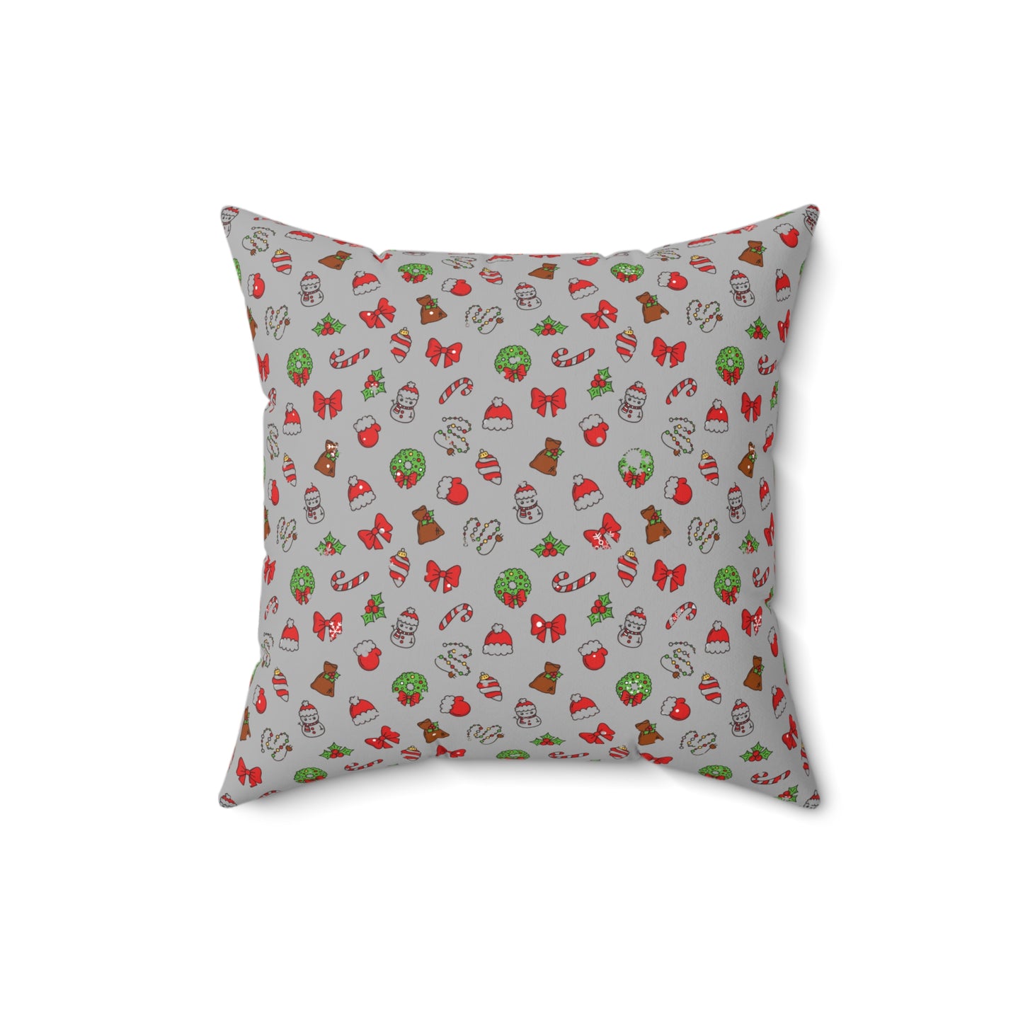 Minimalist Gray Christmas Throw Pillow | Modern Holiday Accent