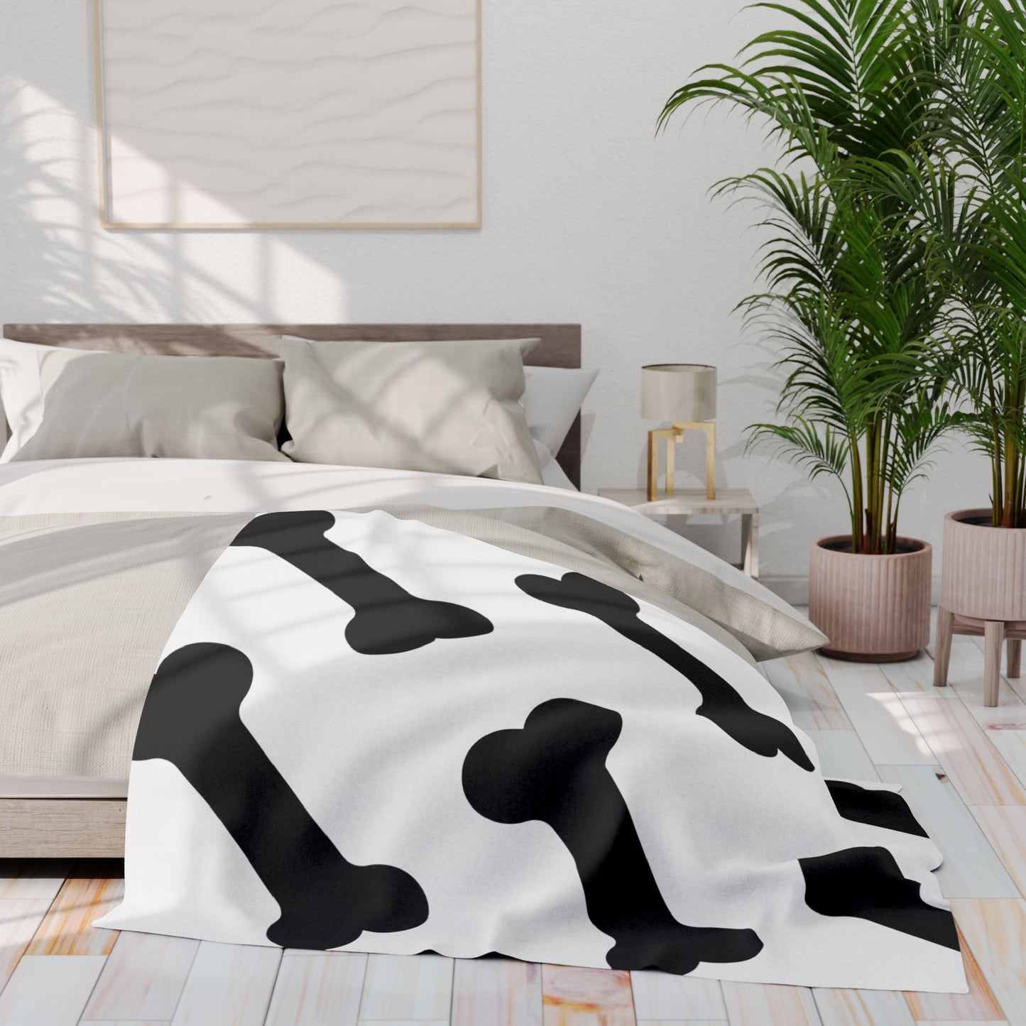 Dog Bone Fleece Blanket – Cozy Pet-Themed Throw for Dog Lovers, Available in 2 Sizes