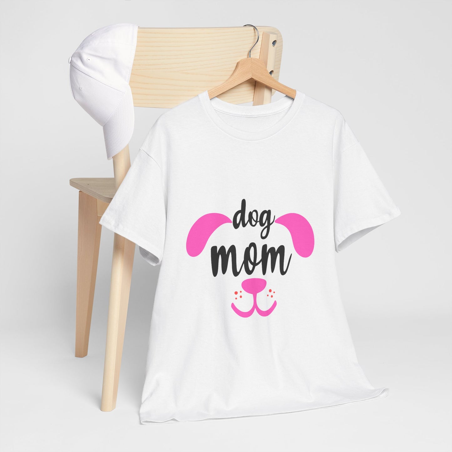 Dog Mom T-Shirt – Cute Pink Pet Lover Graphic Tee | National Dog Day Shirt