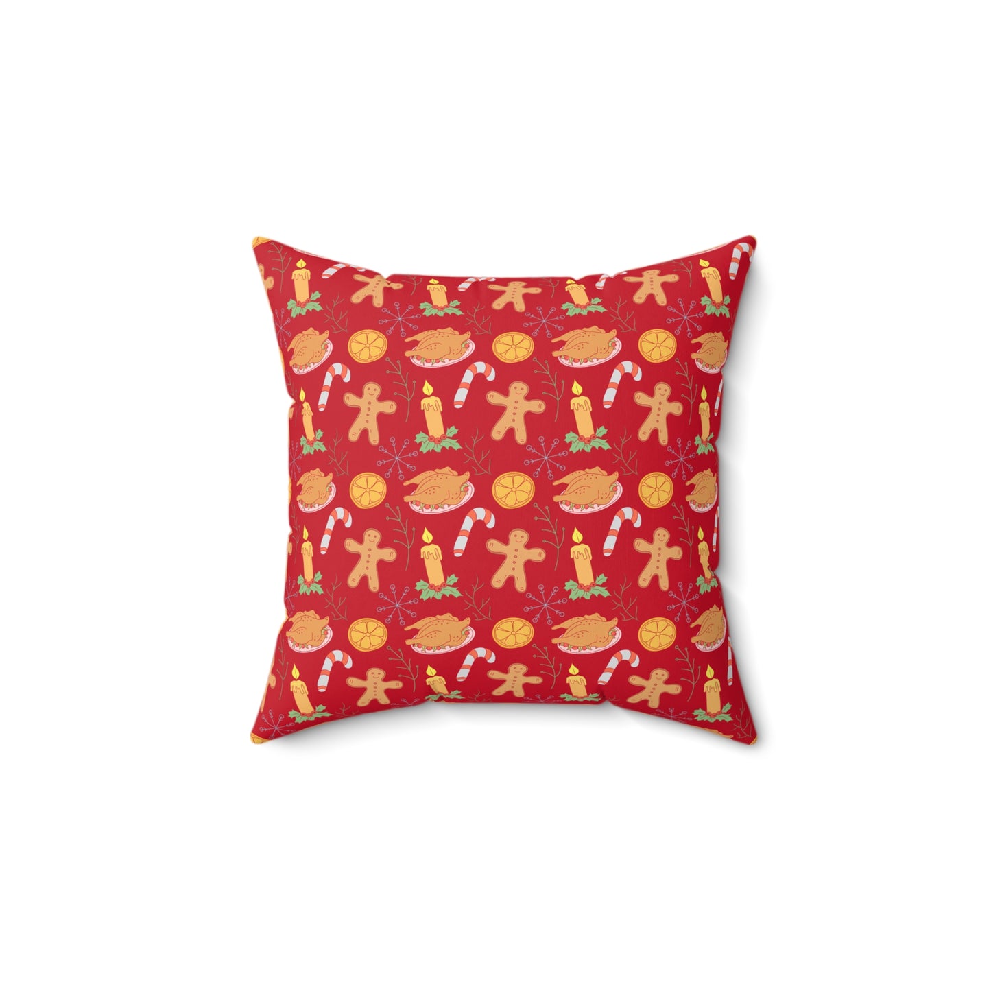 Traditional Red Christmas Throw Pillow | Classic Holiday Home Decor