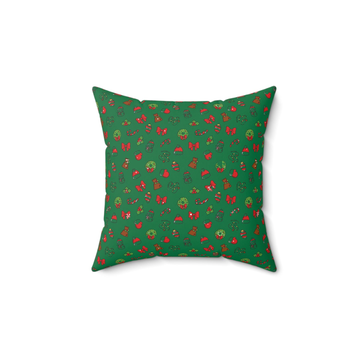 Modern Green Christmas Throw Pillow | Trendy Holiday Home Decor Accent