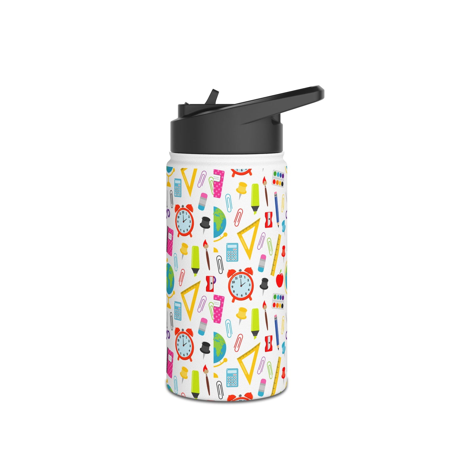 Back-to-School Stainless Steel Water Bottle – School Supplies Design | 12oz 18oz 32oz