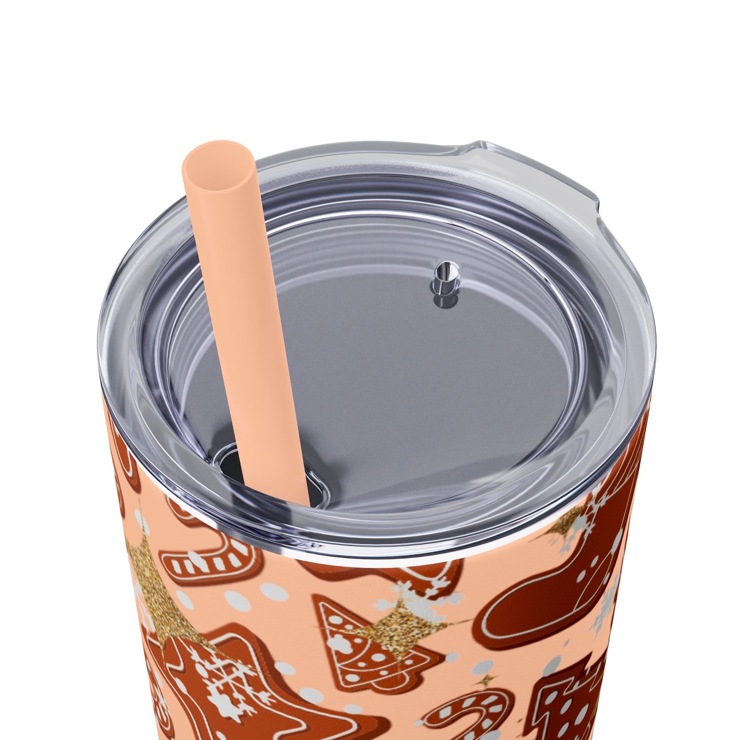 Gingerbread Cookie Holiday Tumbler 20oz | Festive Insulated Drinkware