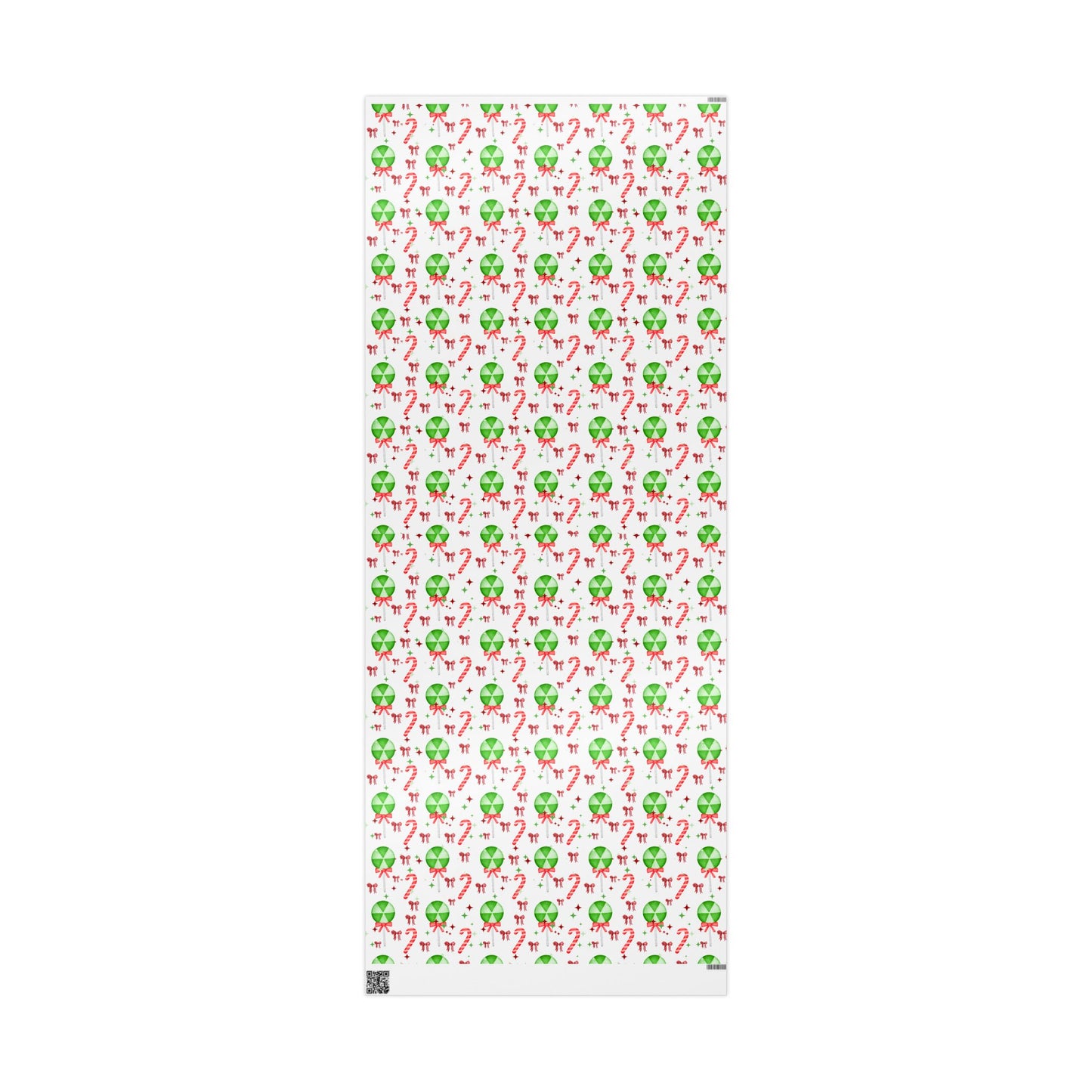 Festive Candy Cane Wrapping Paper : Holiday Gift Wrap with Peppermint Candy & Bow Design, Perfect for Christmas Gifts