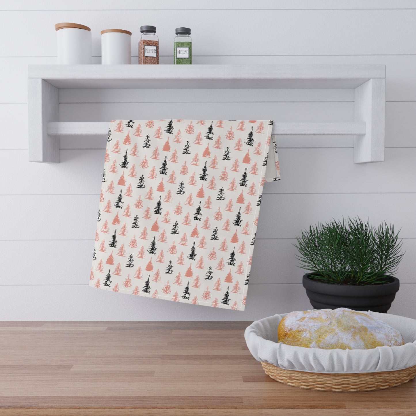Winter Tree Holiday Kitchen Towel | Festive Christmas Decor