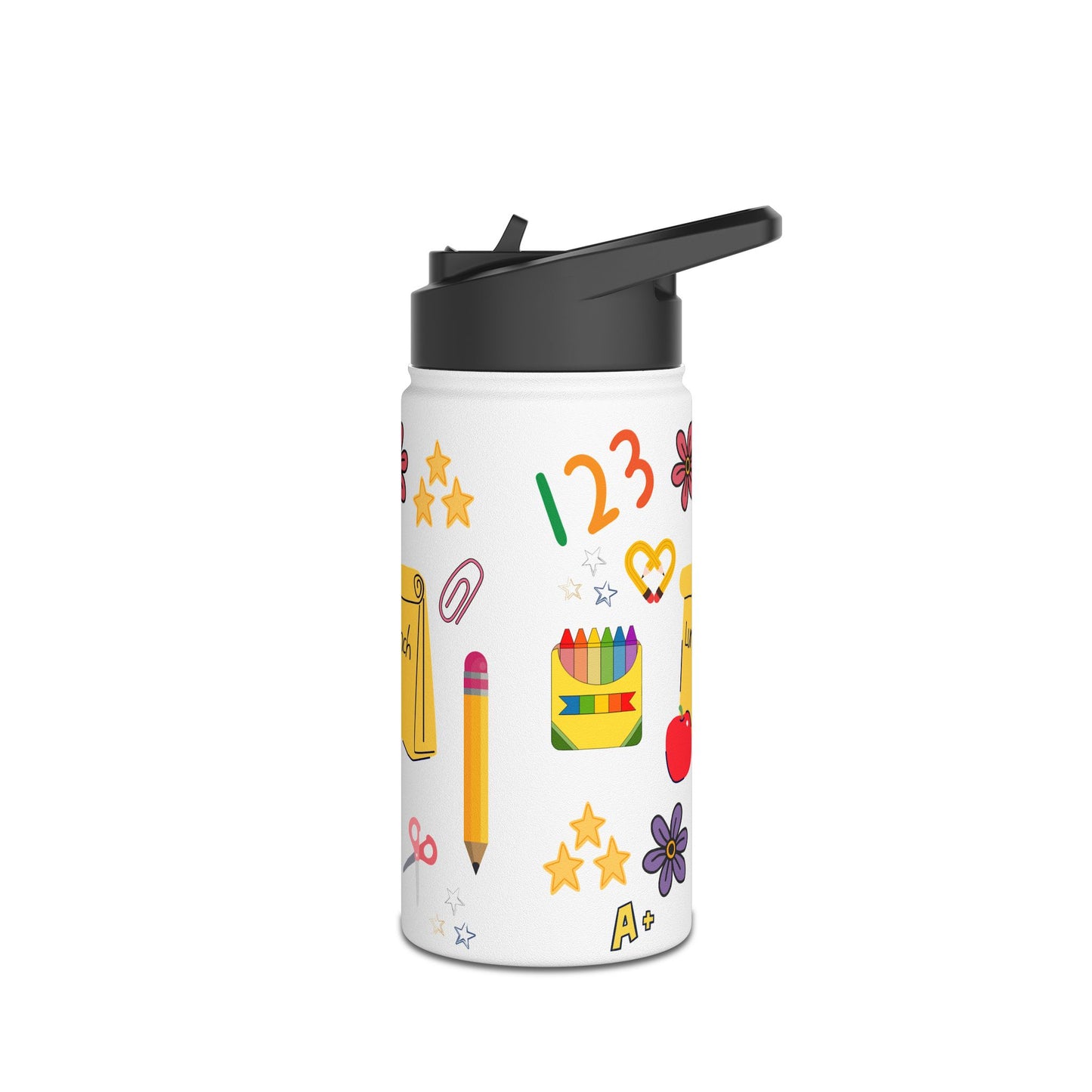 Back-to-School Stainless Steel Water Bottle | BPA-Free Insulated Kids & Teacher Gift | Keeps Drinks Hot & Cold | 12oz 18oz 32oz