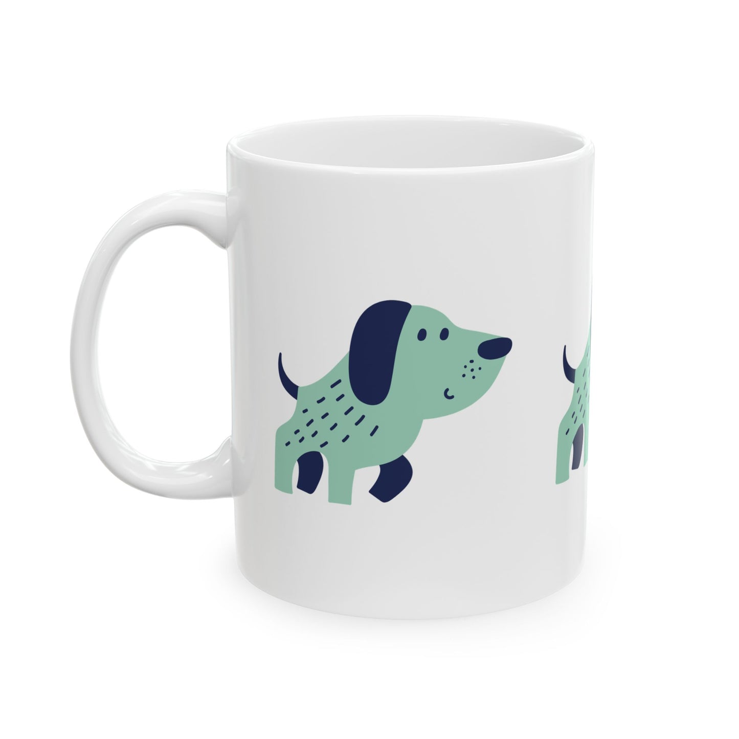 Dog Lover Coffee Mug – Cute Puppy Print Ceramic Cup for Dog Moms | 11oz & 15oz Sizes