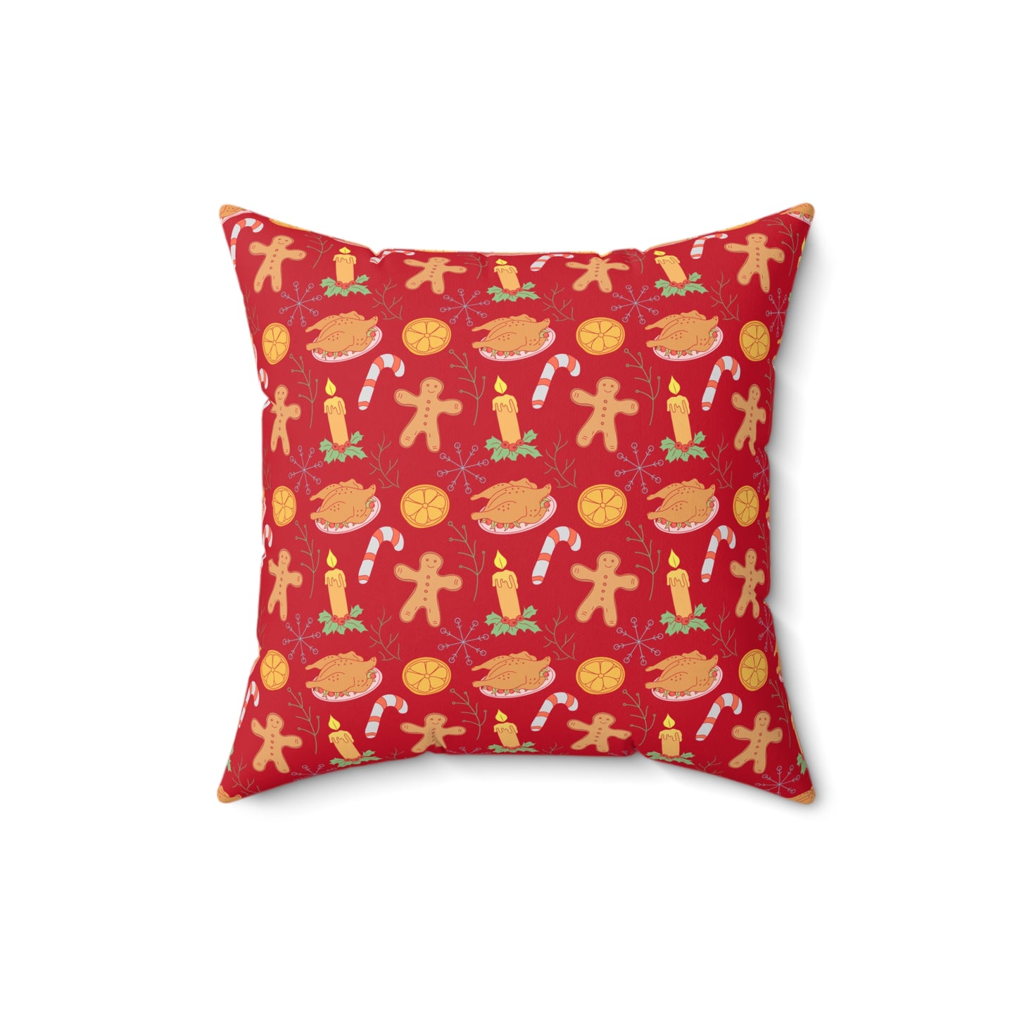 Traditional Red Christmas Throw Pillow | Classic Holiday Home Decor