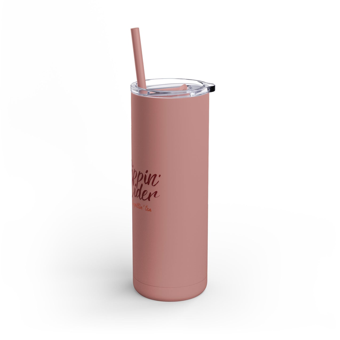 Matte Fall Sippin’ Cider & Spill’in Tea Tumbler - 20oz Double-Wall Insulated Travel Mug for Hot & Cold Drinks