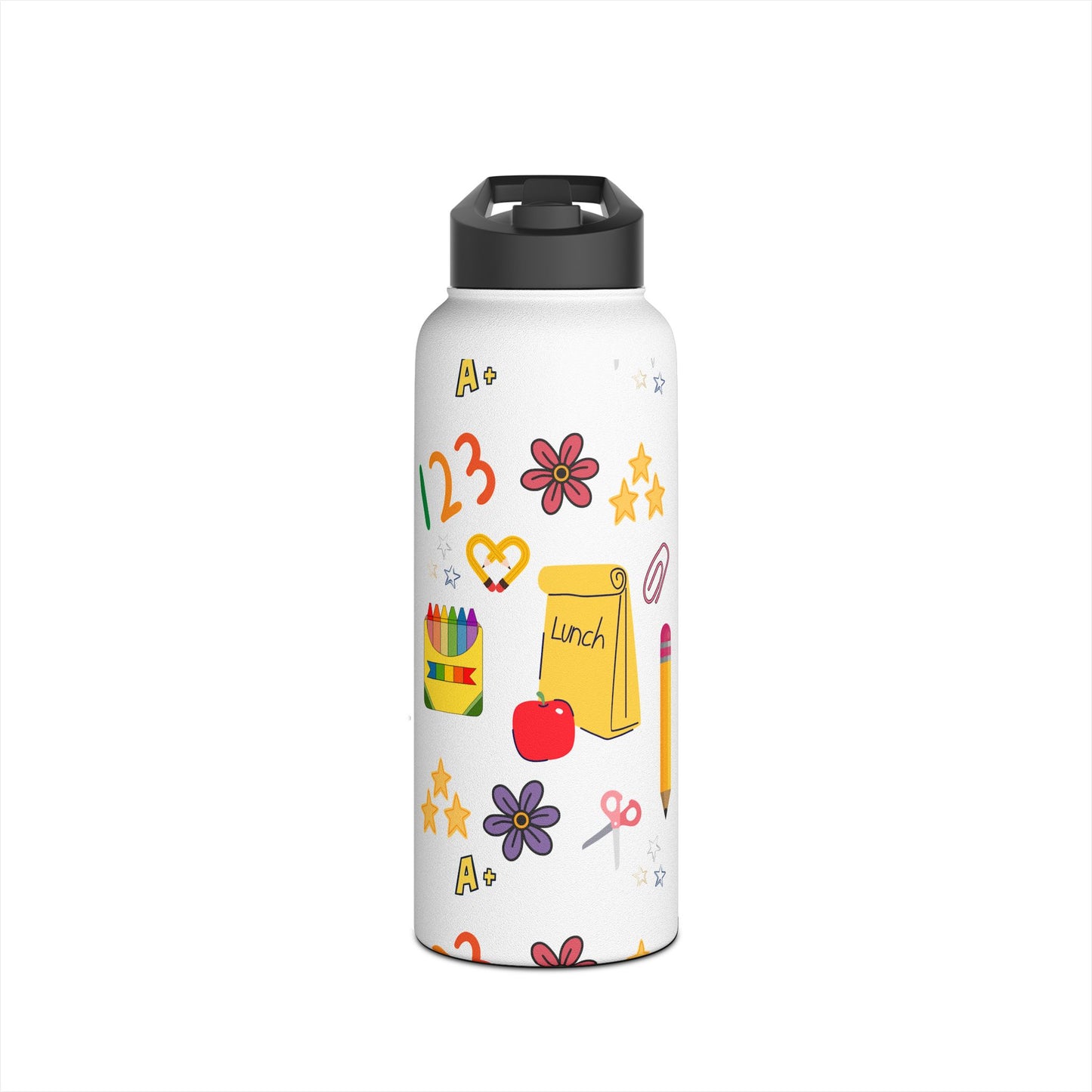 Back-to-School Stainless Steel Water Bottle | BPA-Free Insulated Kids & Teacher Gift | Keeps Drinks Hot & Cold | 12oz 18oz 32oz