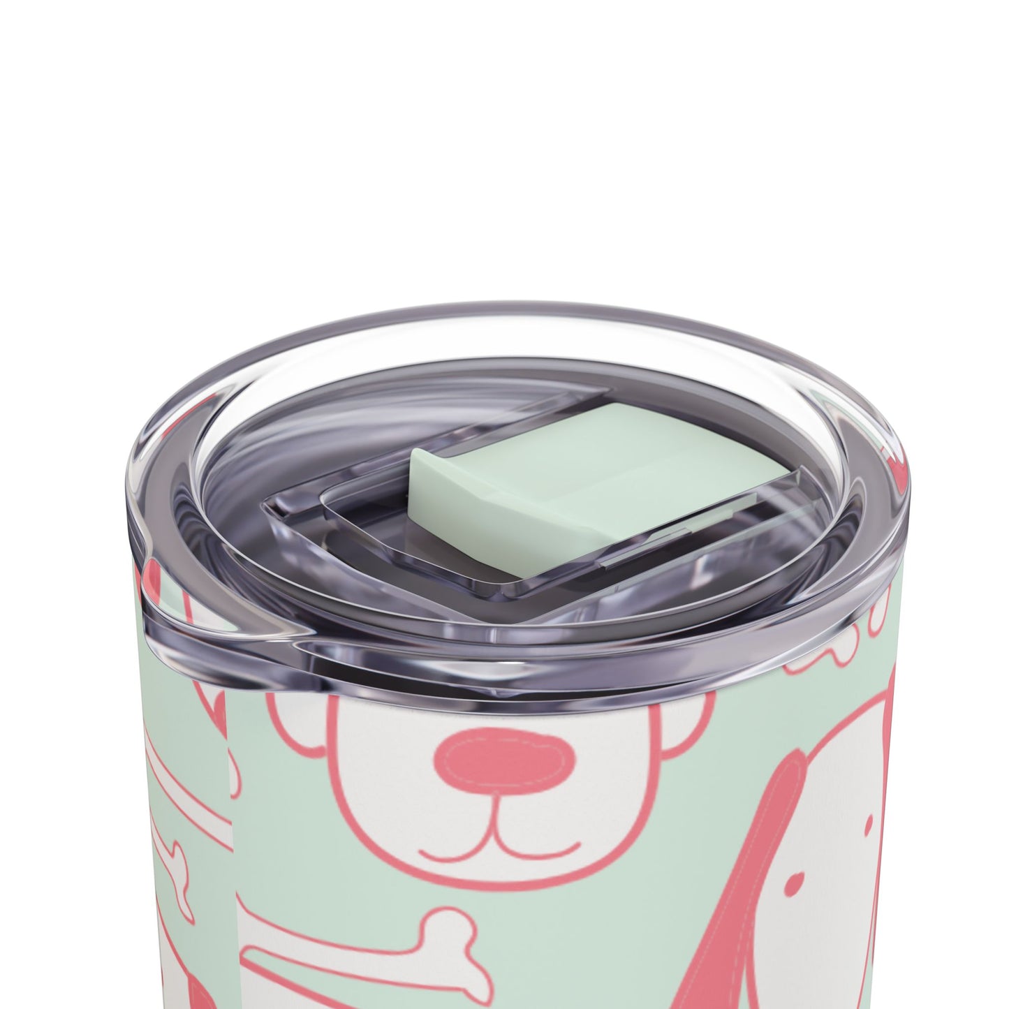 Dog Mom 20oz Skinny Tumbler – Pink Dog Print, Double-Wall Stainless Steel