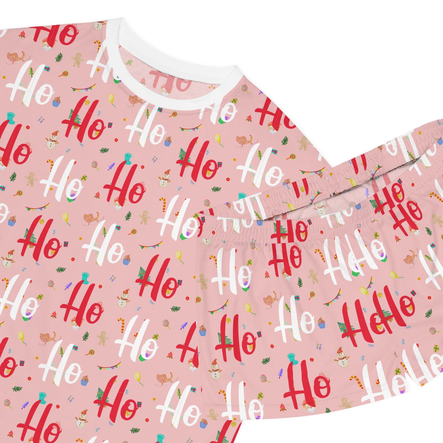 Ho Ho Ho Christmas Pajamas Set Womens Holiday Sleepwear Festive Loungewear Gift