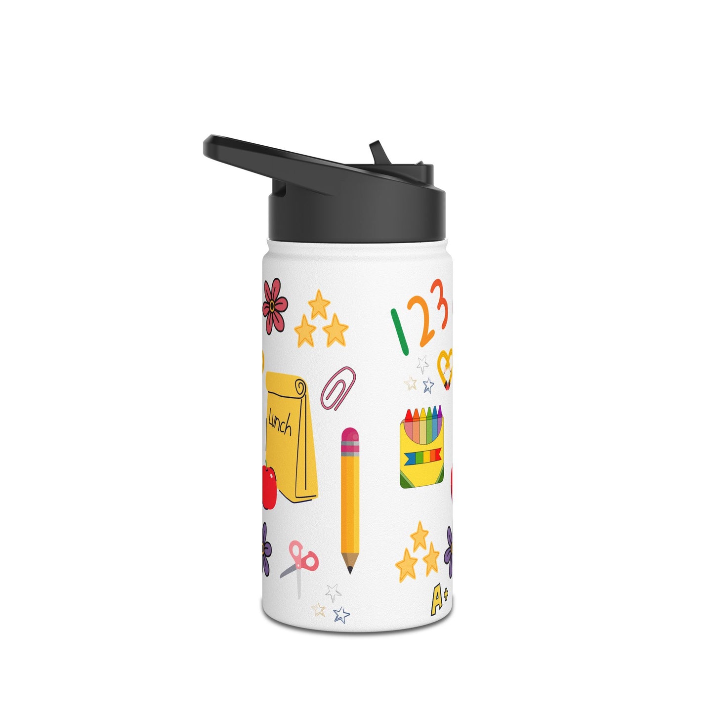 Back-to-School Stainless Steel Water Bottle | BPA-Free Insulated Kids & Teacher Gift | Keeps Drinks Hot & Cold | 12oz 18oz 32oz