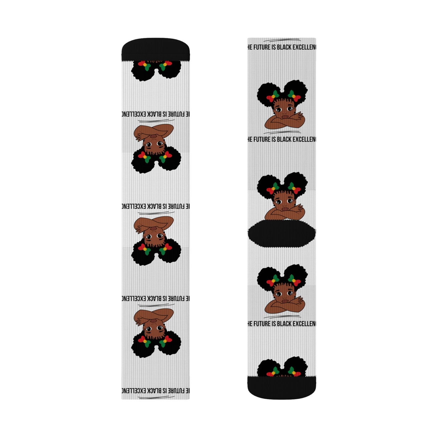 Black Excellence Crew Socks - Empowerment Unisex Socks | Cultural Pride & Black History Month Gift