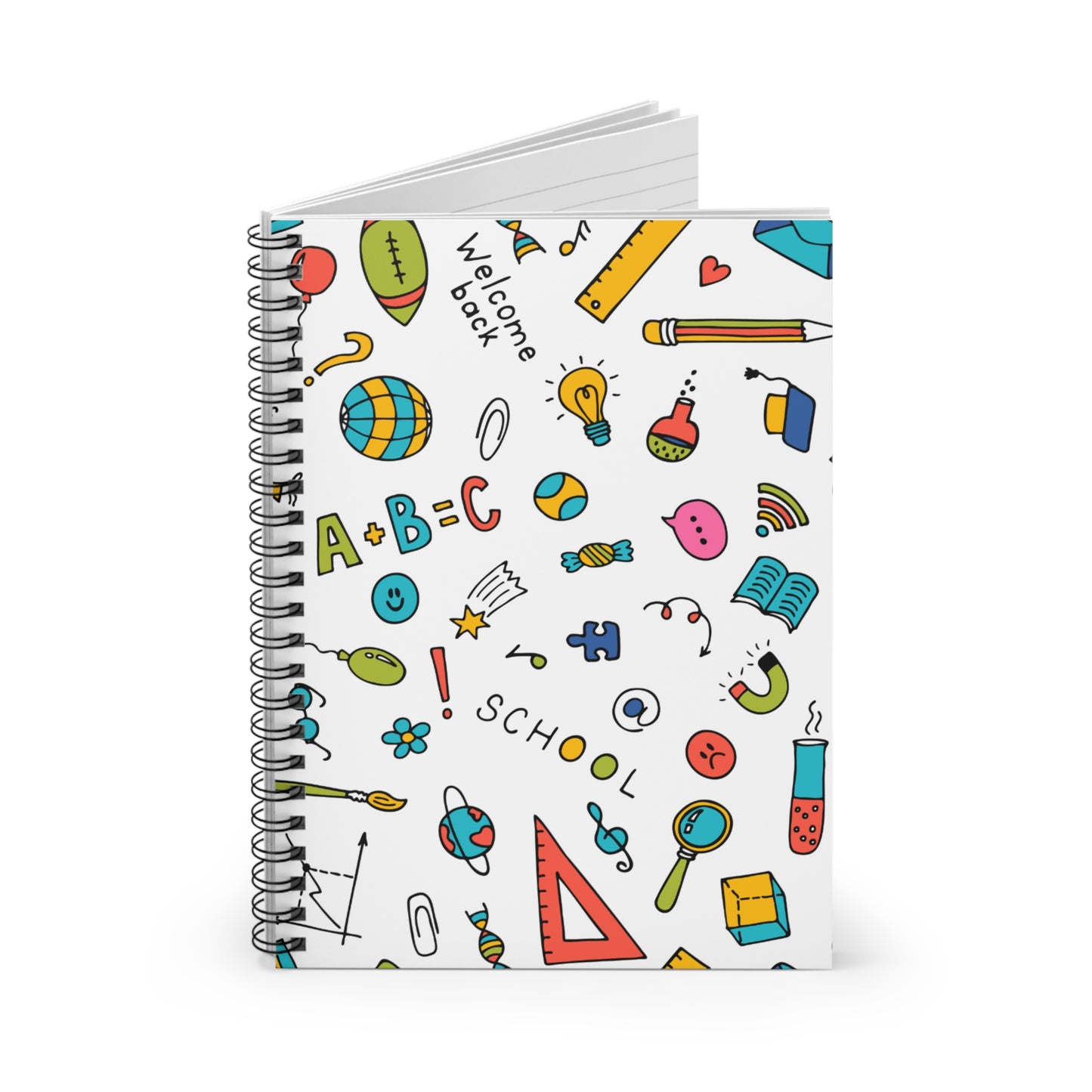 Back-to-School Spiral Notebook – Cute Doodle School Supplies Design | Fun Journaling & Note-Taking for Kids, Teens & Teachers