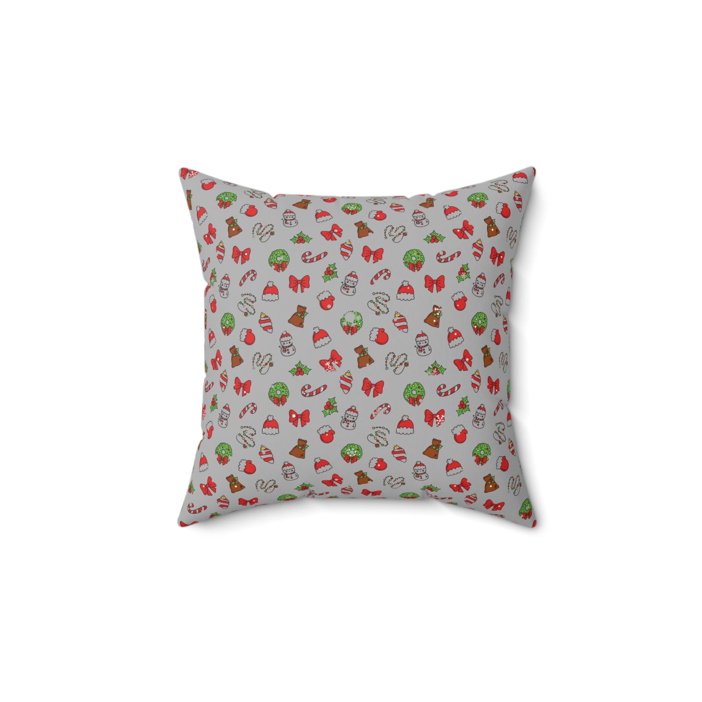 Minimalist Gray Christmas Throw Pillow | Modern Holiday Accent