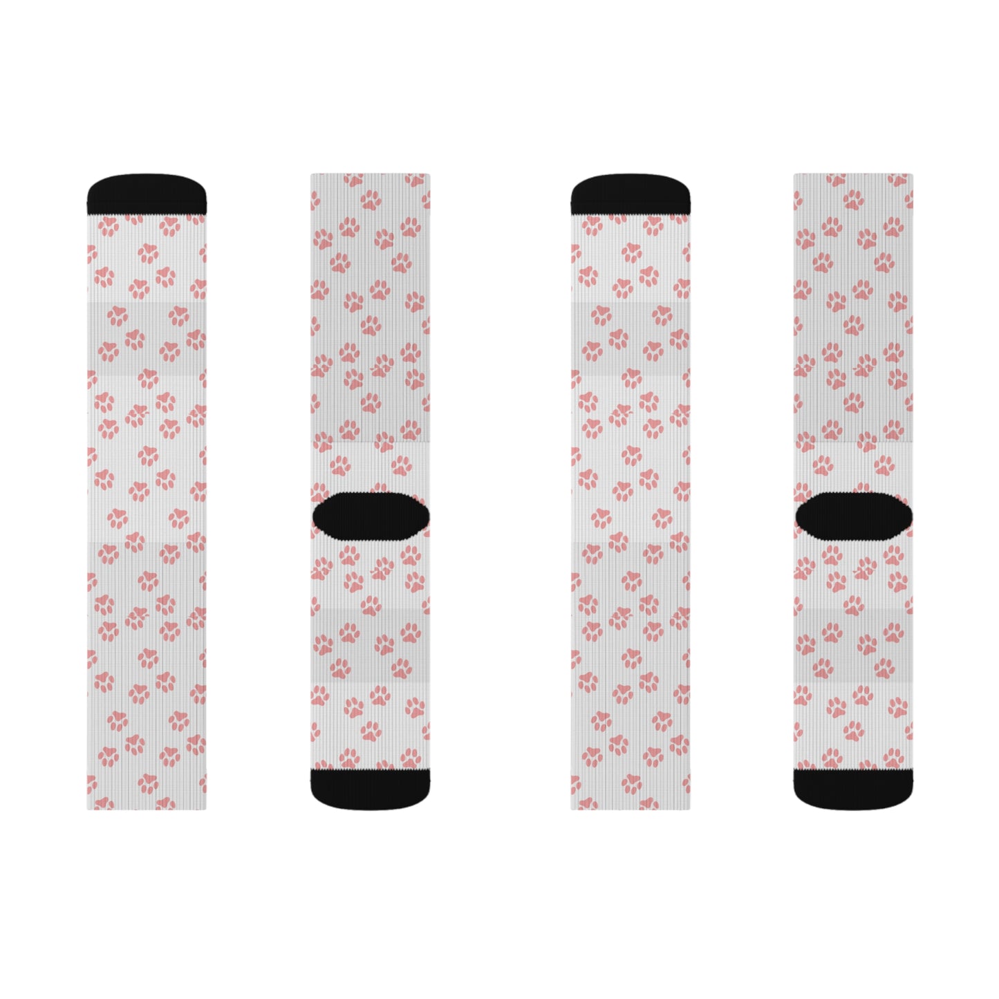 Pink Paw Print Dog Lover Socks – Unisex Cozy Socks for Pet Parents