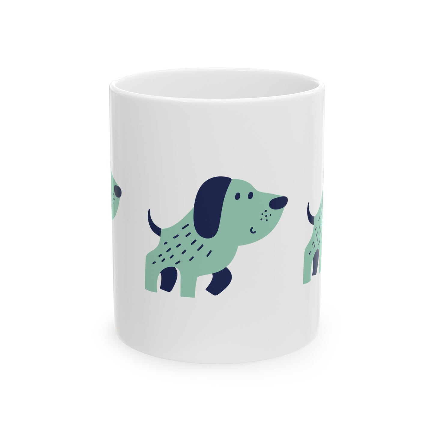 Dog Lover Coffee Mug – Cute Puppy Print Ceramic Cup for Dog Moms | 11oz & 15oz Sizes