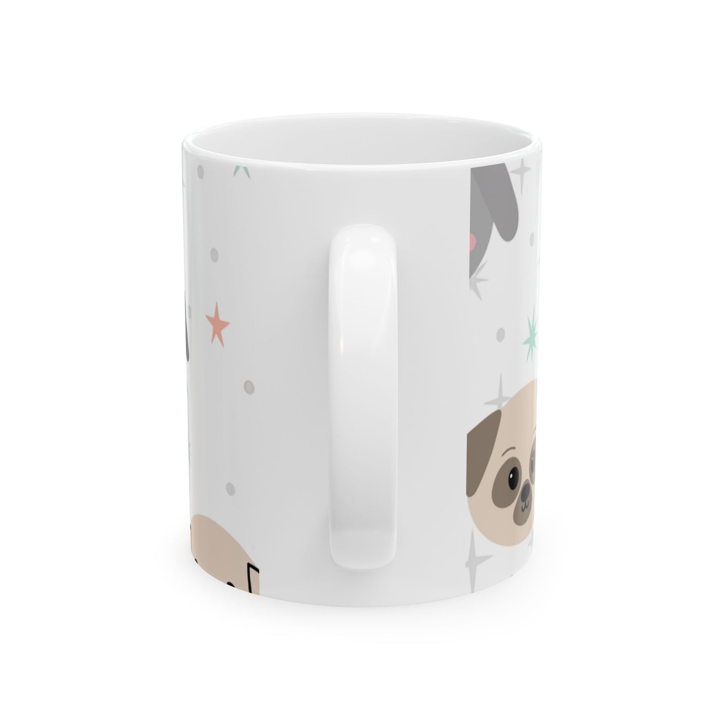 Cute Dog Face Ceramic Mug – National Dog Day Coffee Cup in 11oz & 15oz