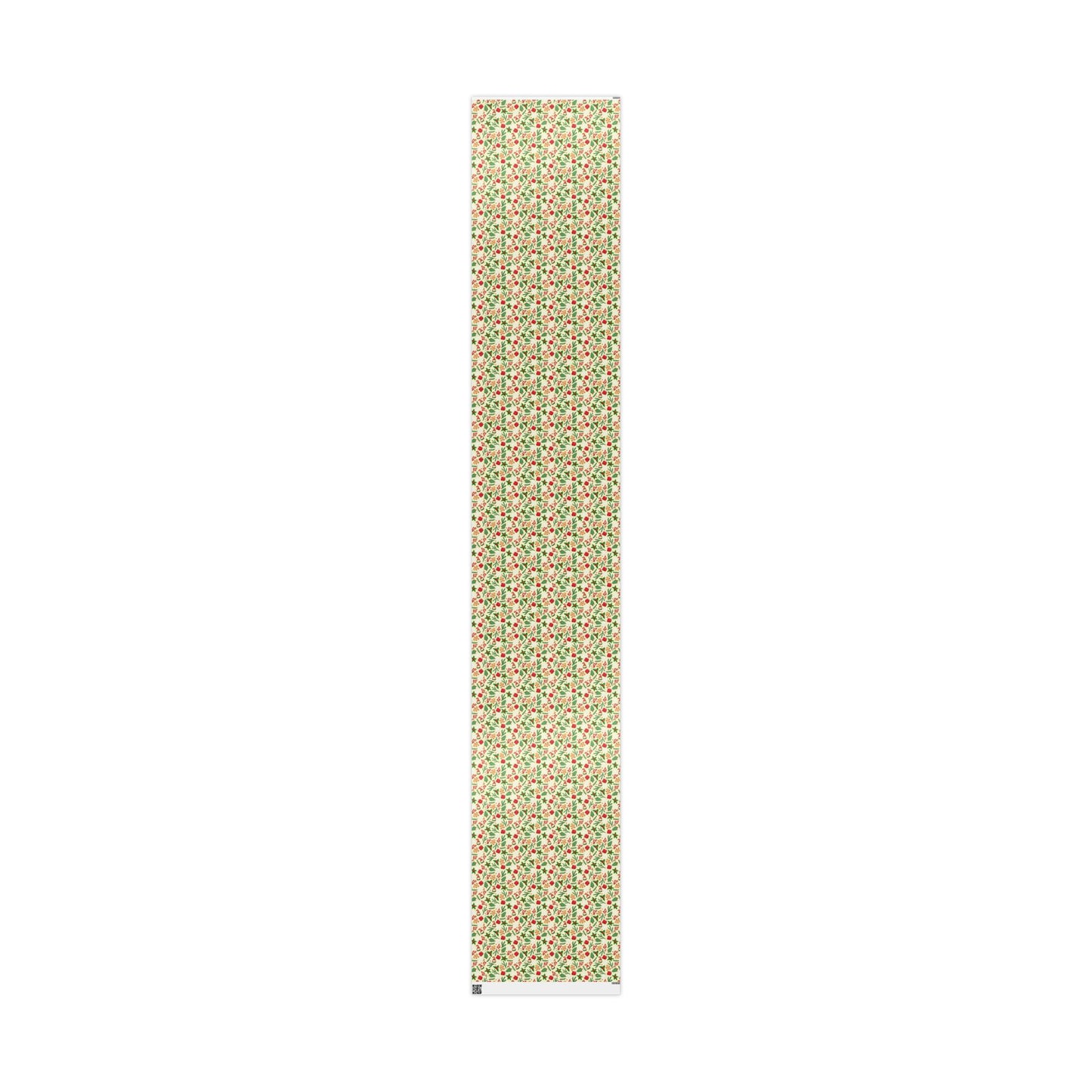 Classic Christmas Wrapping Paper : Festive Holiday Gift Wrap with Gingerbread, Poinsettias, Holly, and Santa Hats