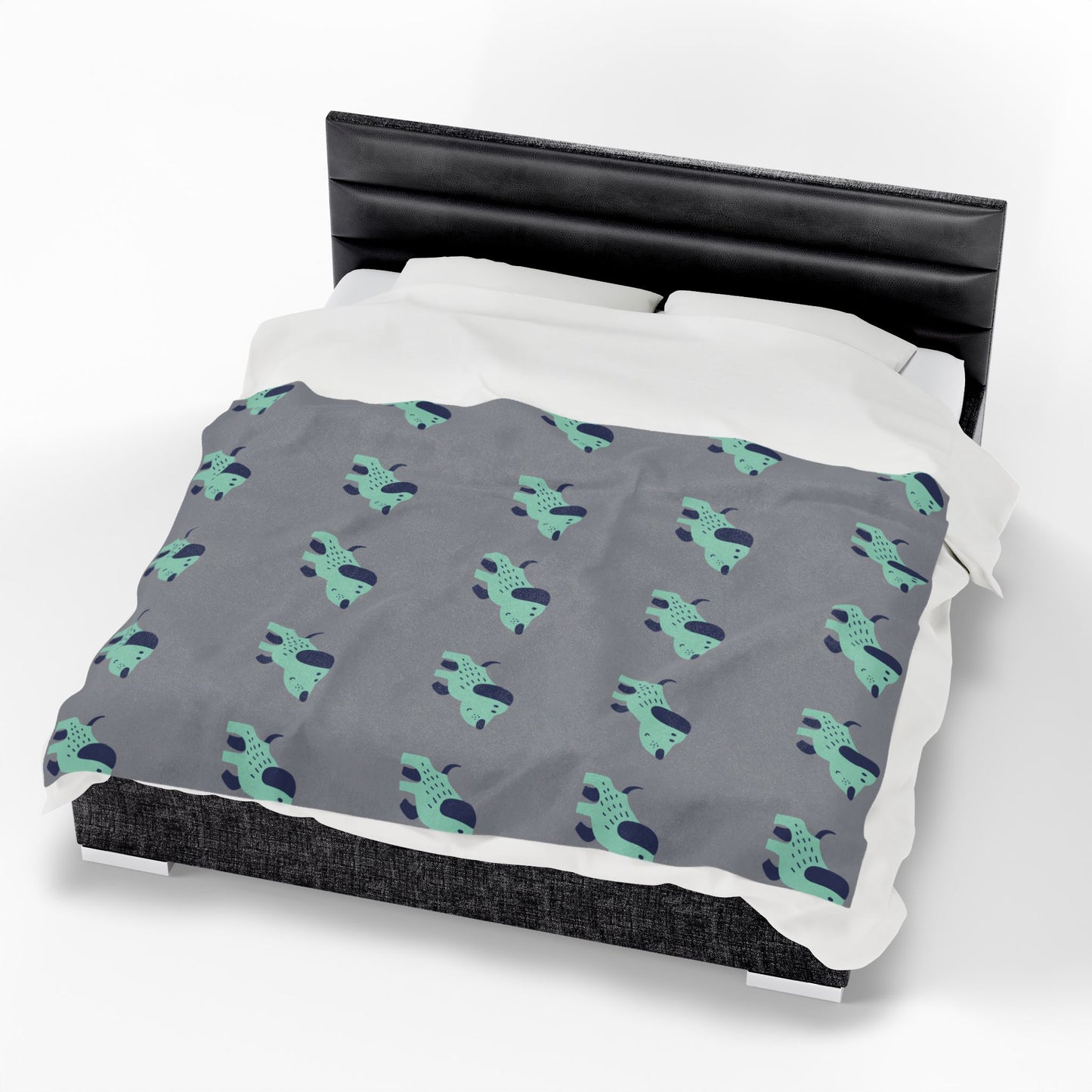 Dog Lover Throw Blanket – Cozy Plush Velveteen Blanket with Cute Puppy Pattern | 3 Sizes