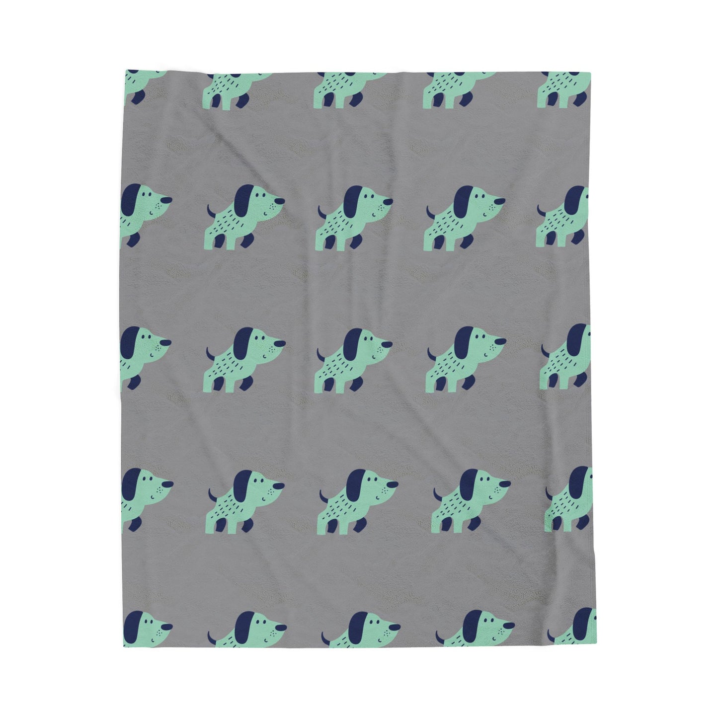 Dog Lover Throw Blanket – Cozy Plush Velveteen Blanket with Cute Puppy Pattern | 3 Sizes