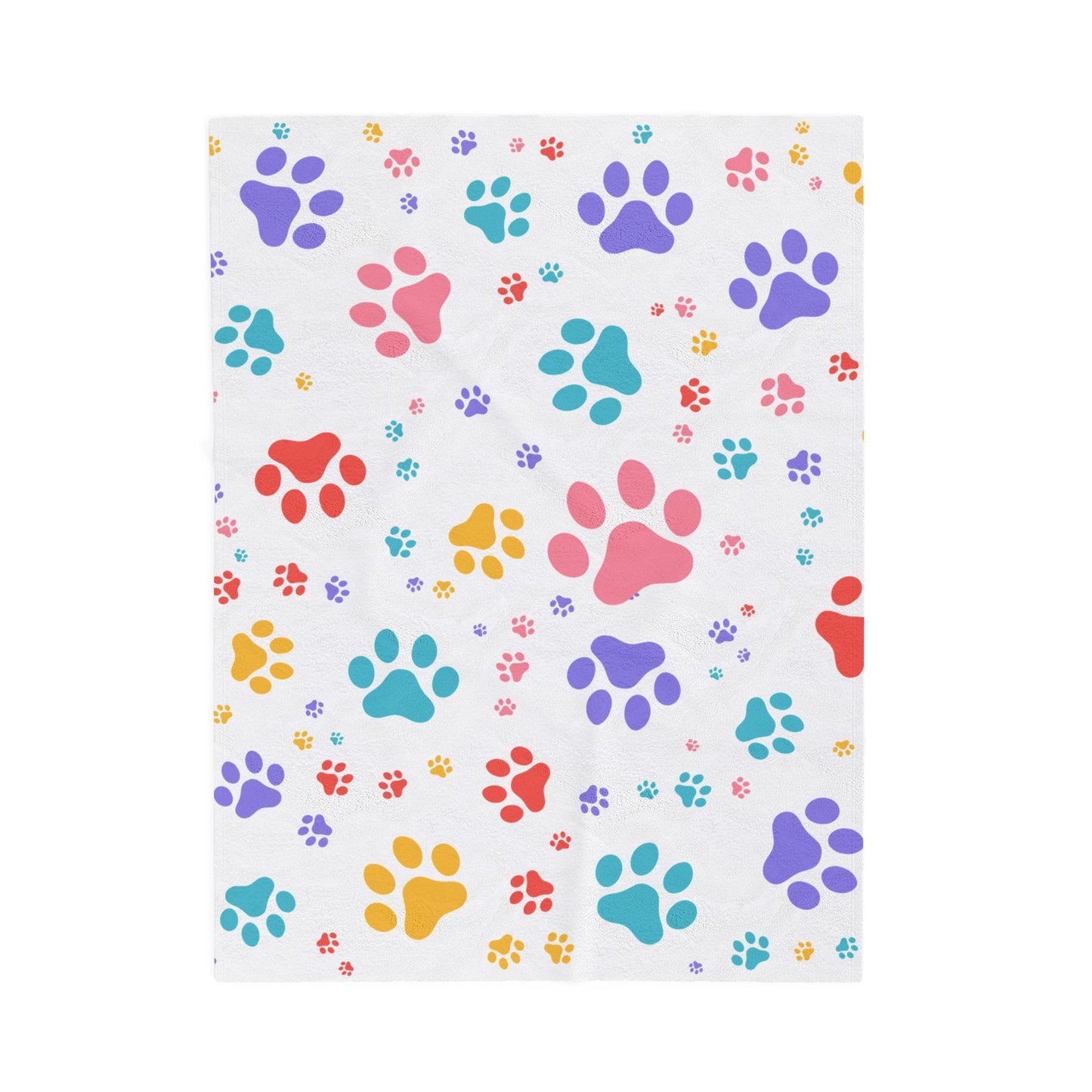 Paw Print Blanket – Cozy Dog Lover Gift, Pet-Themed Throw Blanket in 3 Sizes for National Dog Day & Year-Round Snuggles
