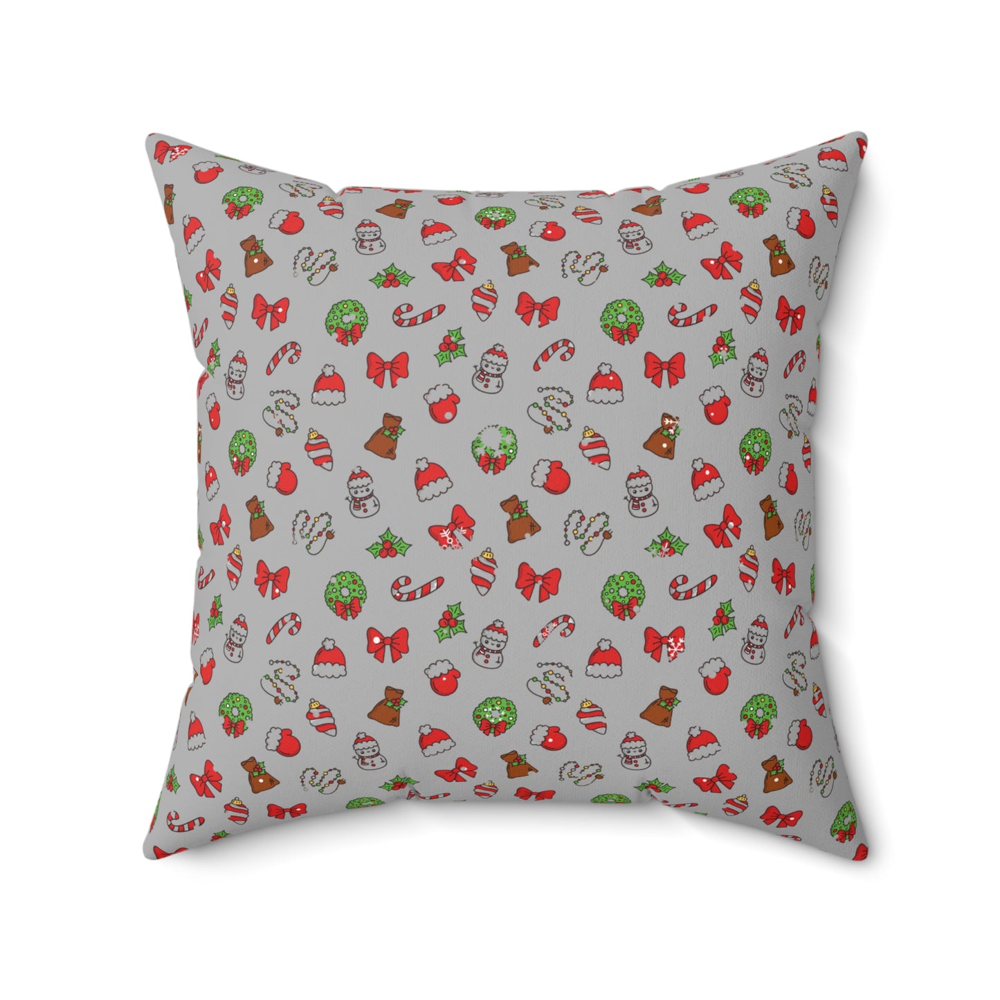 Minimalist Gray Christmas Throw Pillow | Modern Holiday Accent