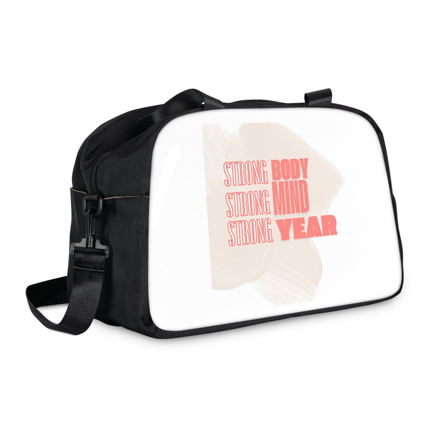 Strong Body Mind Year Gym Bag Water-Resistant Fitness Handbag for Women | Stylish and Durable Workout Essential