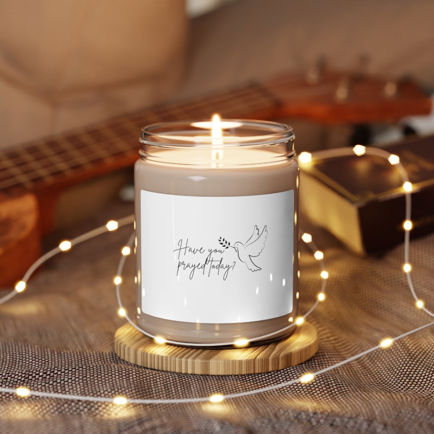 Serenity Soy Candle with 'Have You Prayed Today?' Quote - 9oz