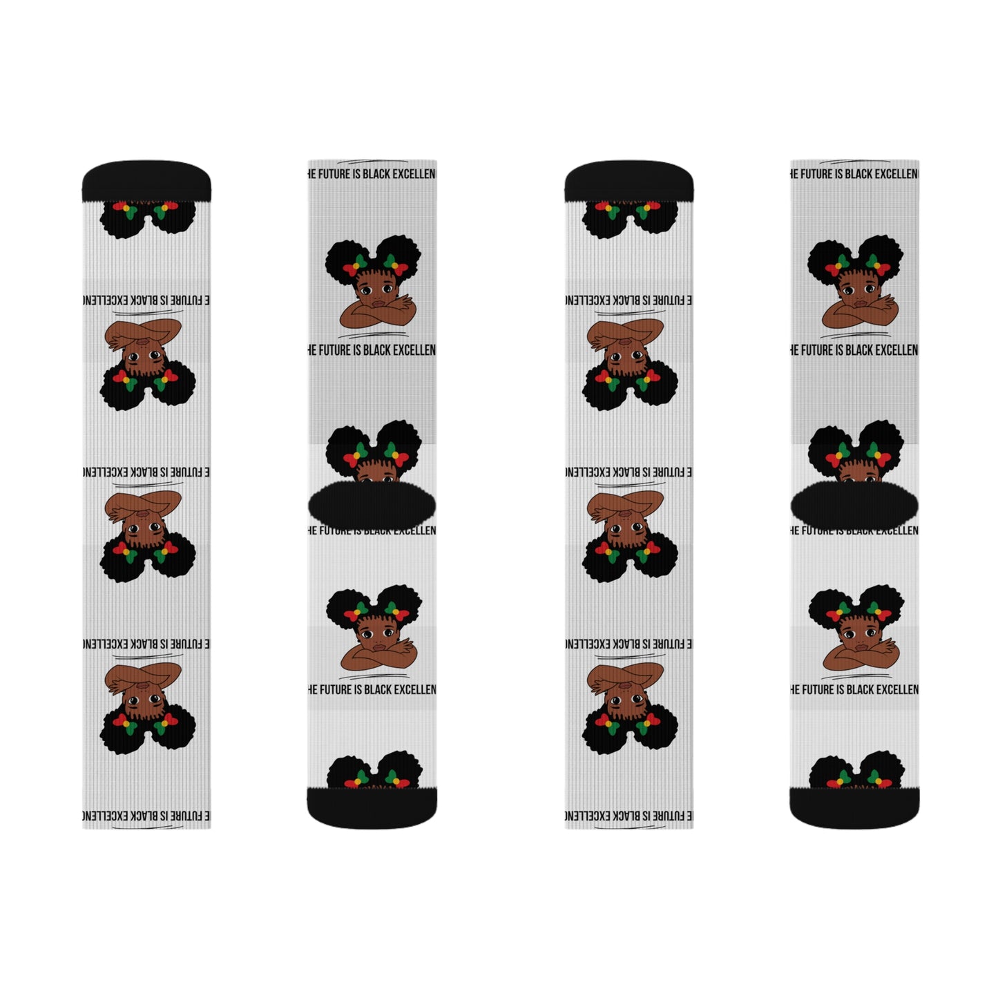 Black Excellence Crew Socks - Empowerment Unisex Socks | Cultural Pride & Black History Month Gift