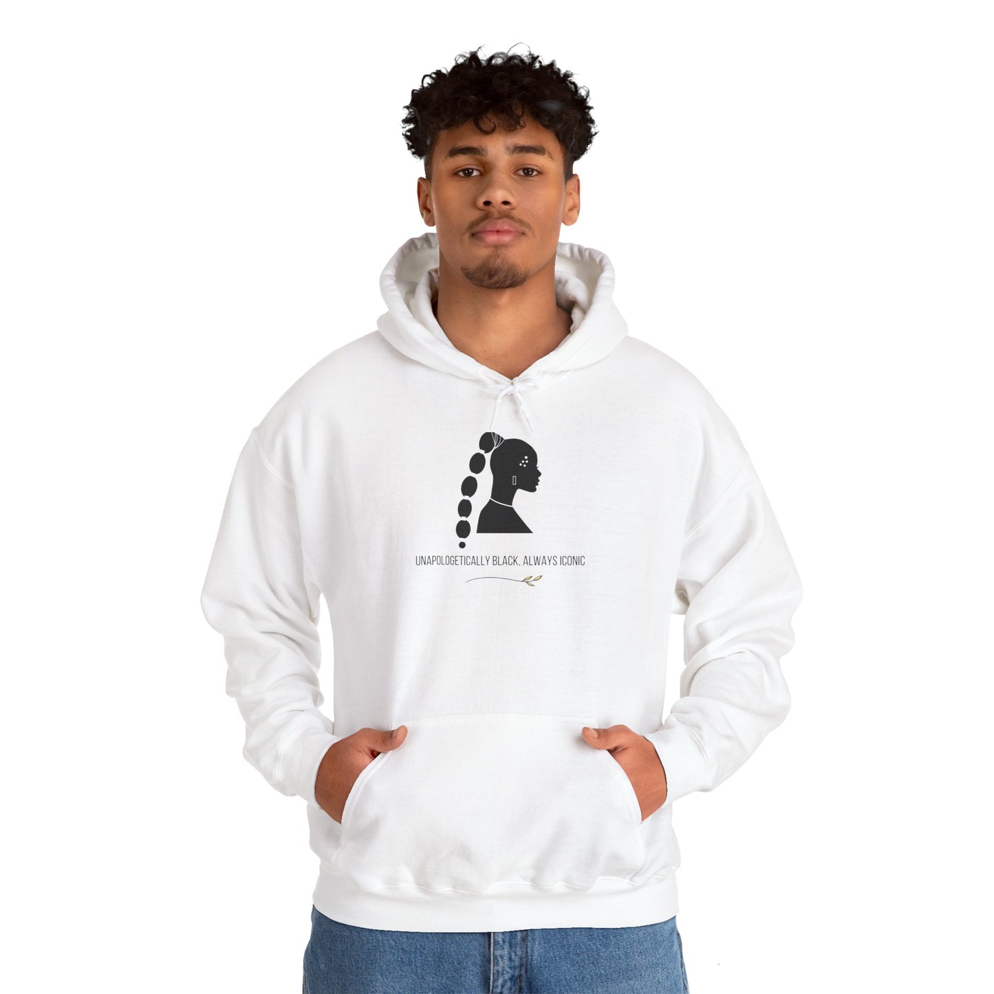Unapologetically Black, Always Iconic Hoodie | Unisex Heavy Blend Empowerment Sweatshirt