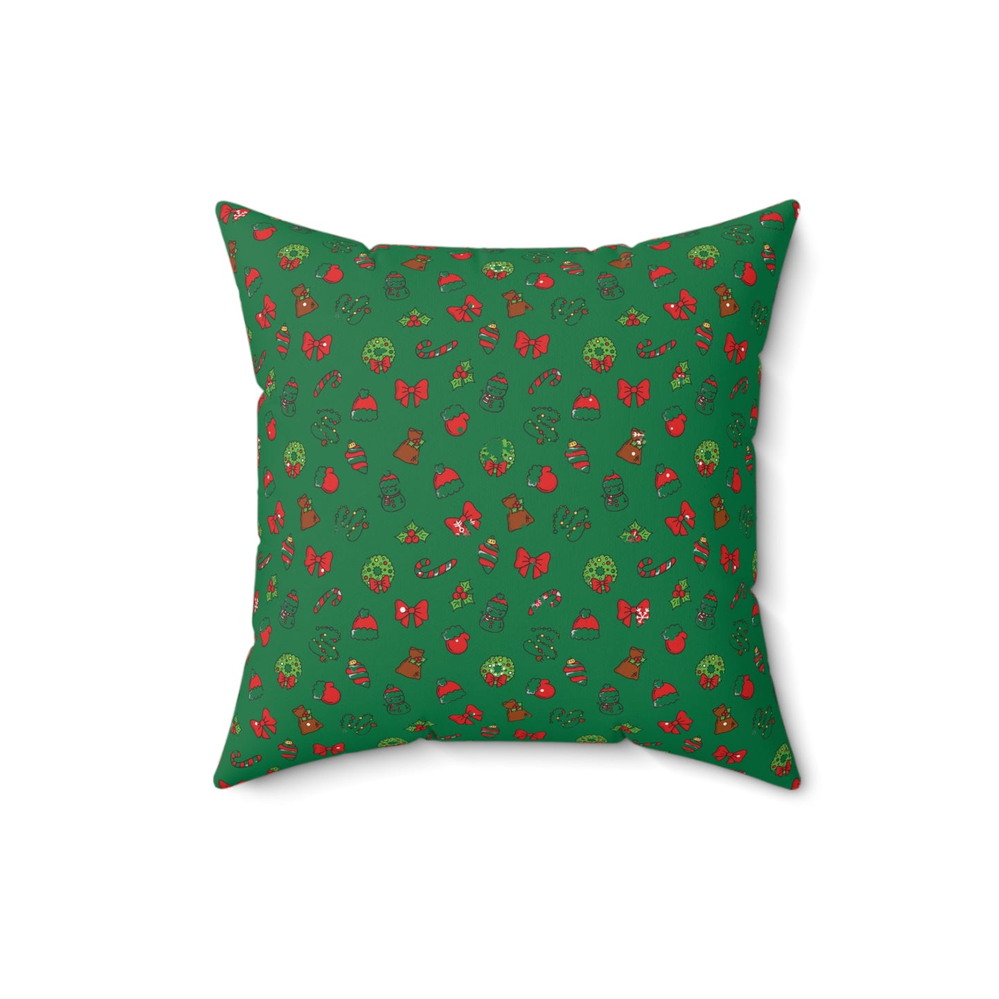 Modern Green Christmas Throw Pillow | Trendy Holiday Home Decor Accent